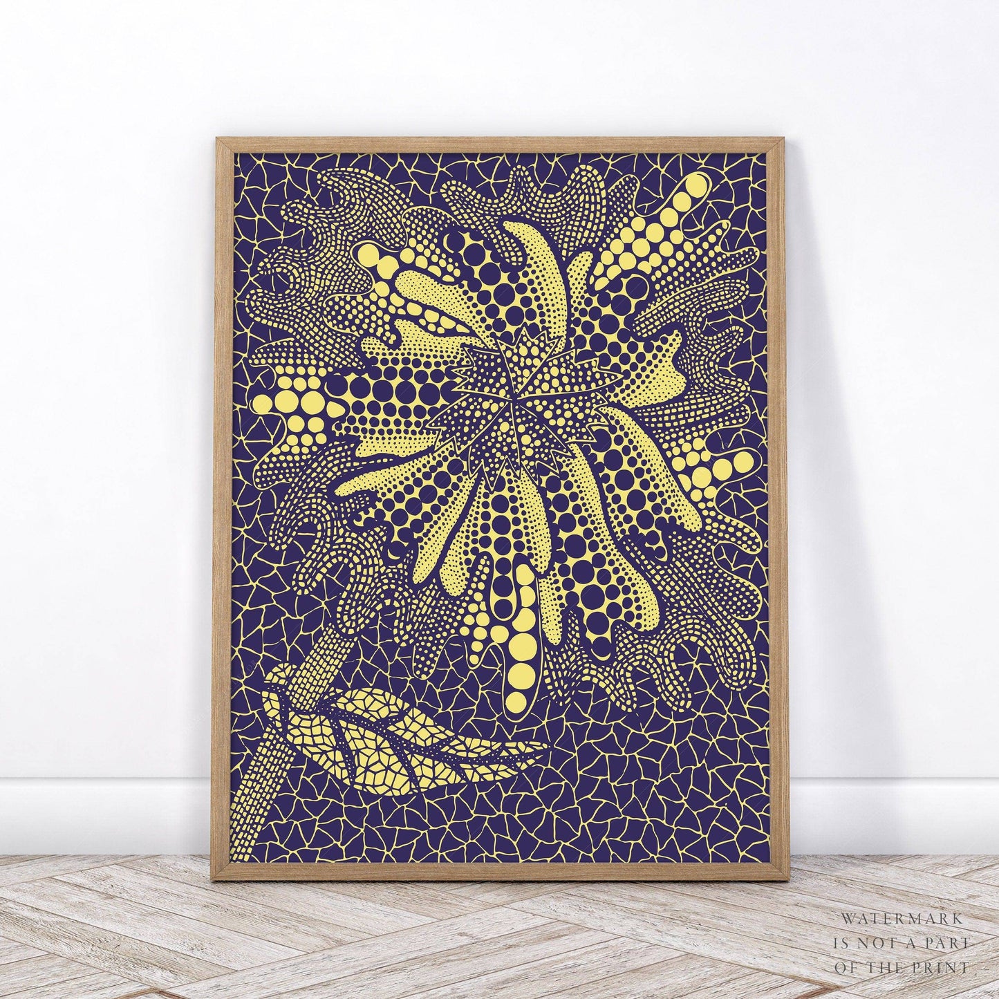 Yayoi Kusama Print, Contemporary Wall Decor, Flower Art