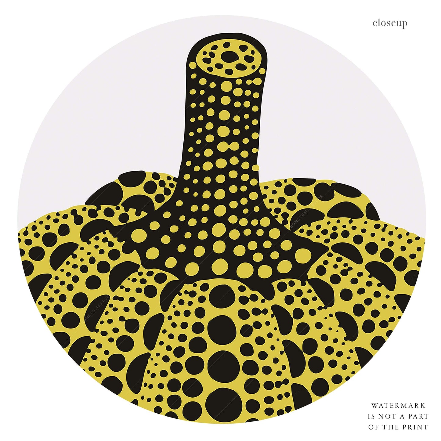 Yayoi Kusama Print, Contemporary Wall Decor, Black Dots,