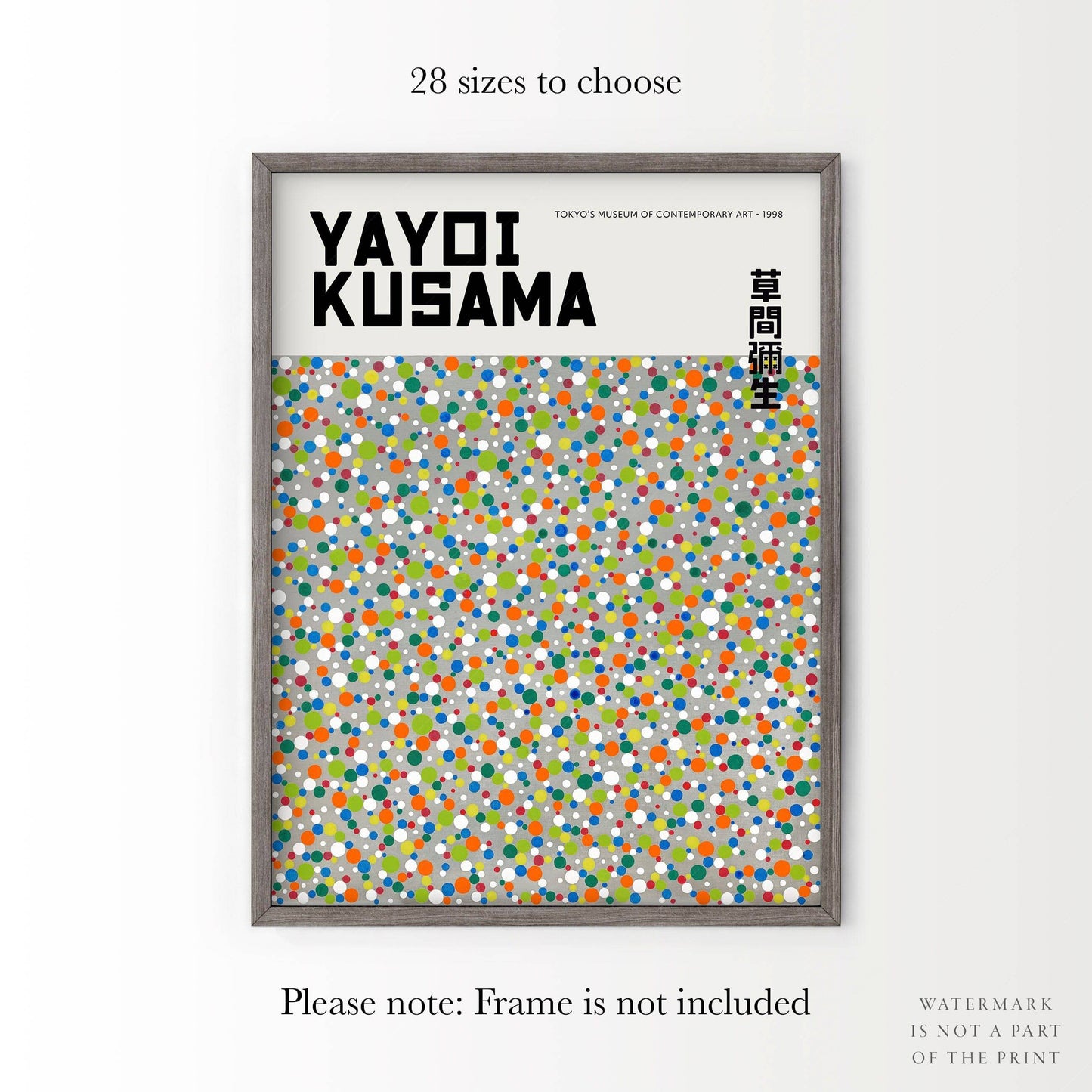 Yayoi Kusama Print, Contemporary Wall Decor, Dots Obsession