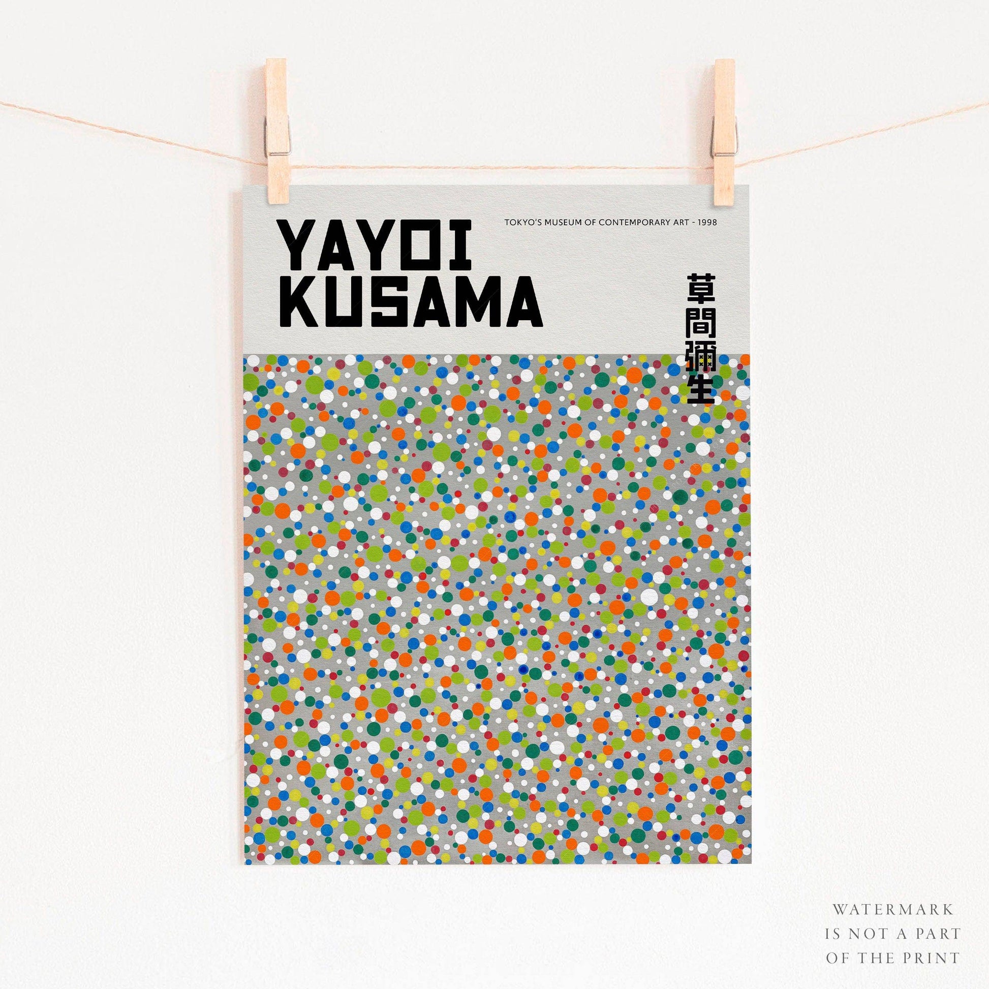 Yayoi Kusama Print, Contemporary Wall Decor, Dots Obsession