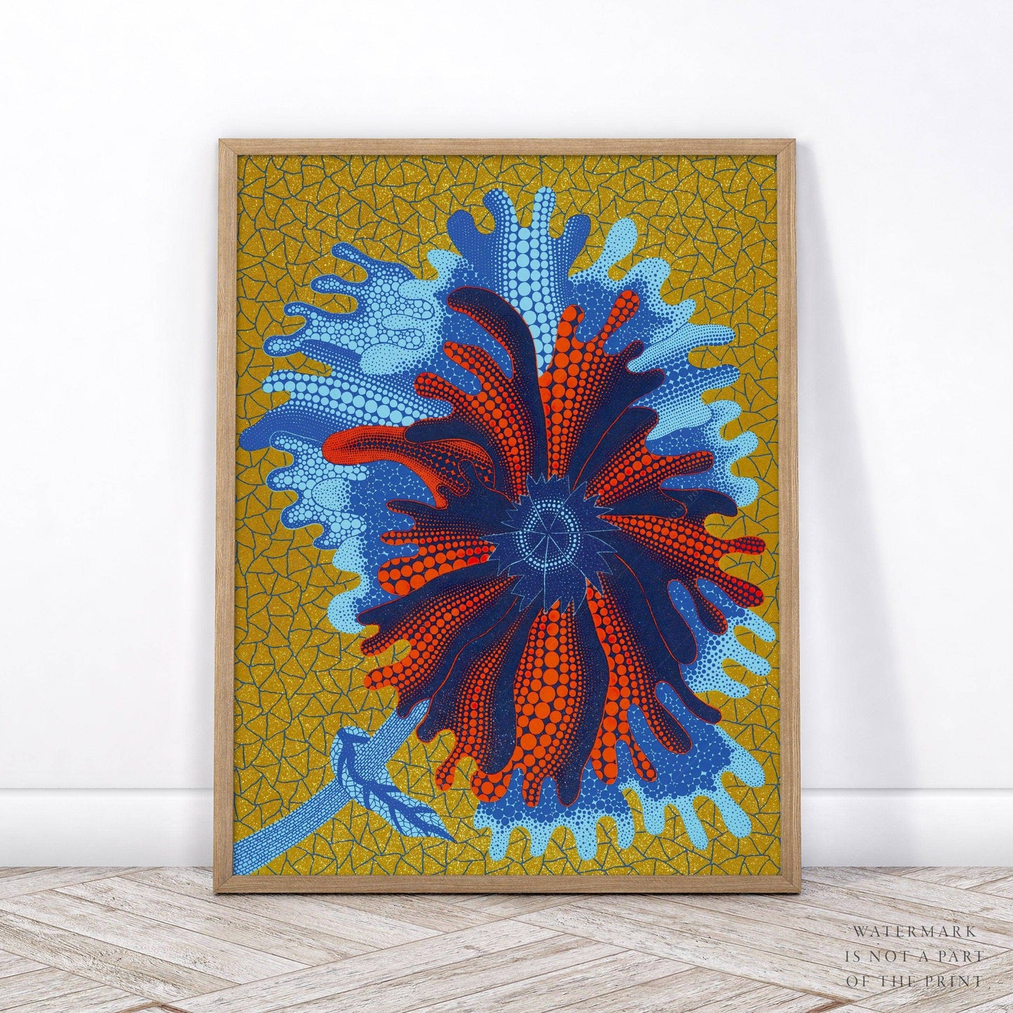 Yayoi Kusama Print, Contemporary Wall Decor, Flower Art