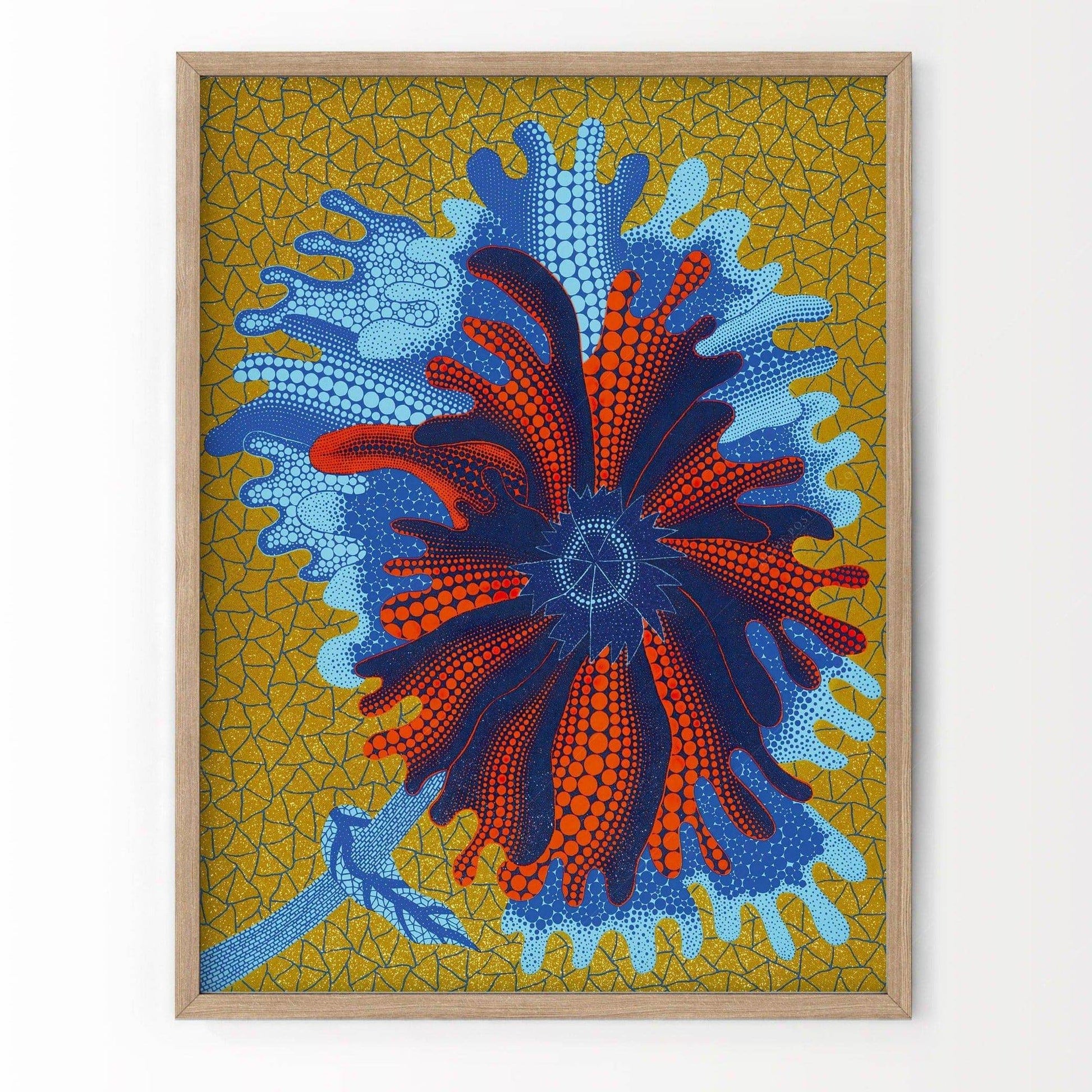 Yayoi Kusama Print, Contemporary Wall Decor, Flower Art