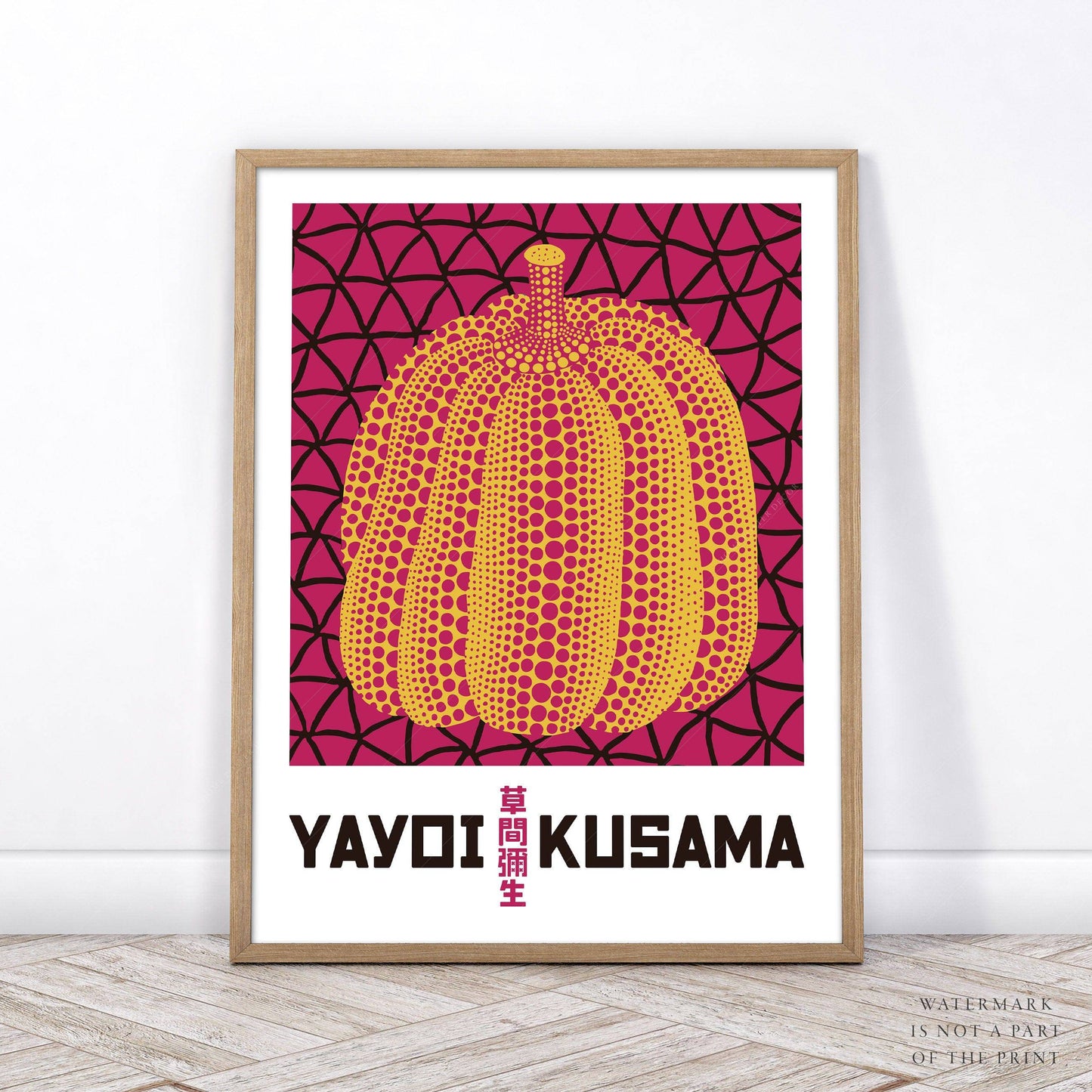 Yayoi Kusama Print, Contemporary Wall Decor, Pumpkin Art