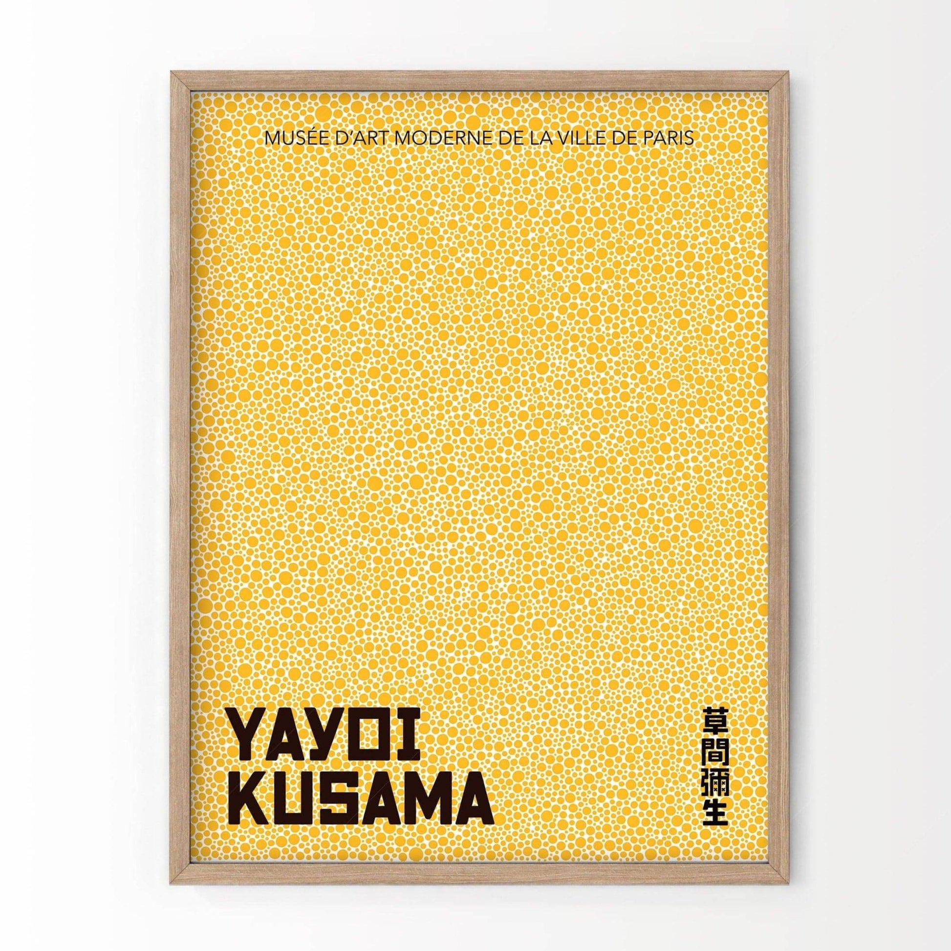 Yayoi Kusama Print, Yellow Dots, Exhibition poster