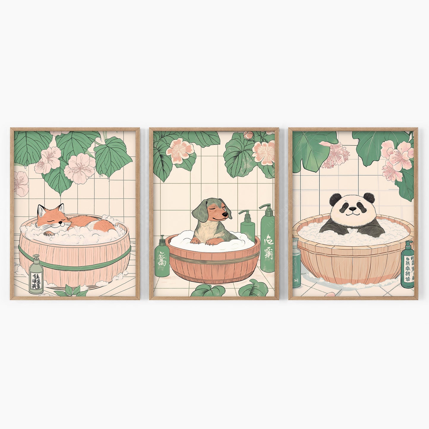 Set of Three Japandi Prints