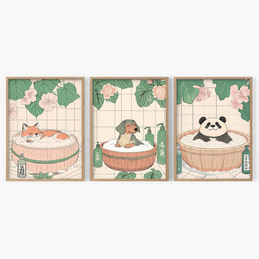 Set of Three Japandi Prints