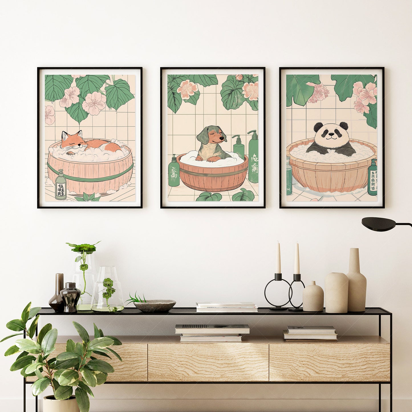 Set of Three Japandi Prints