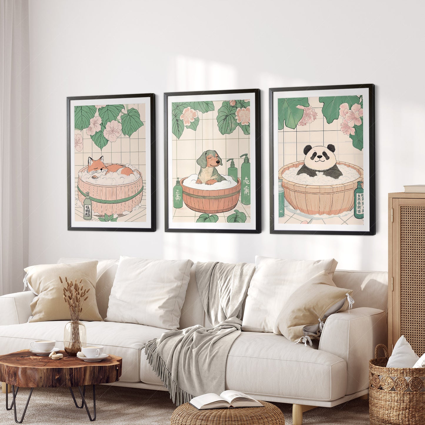 Set of Three Japandi Prints