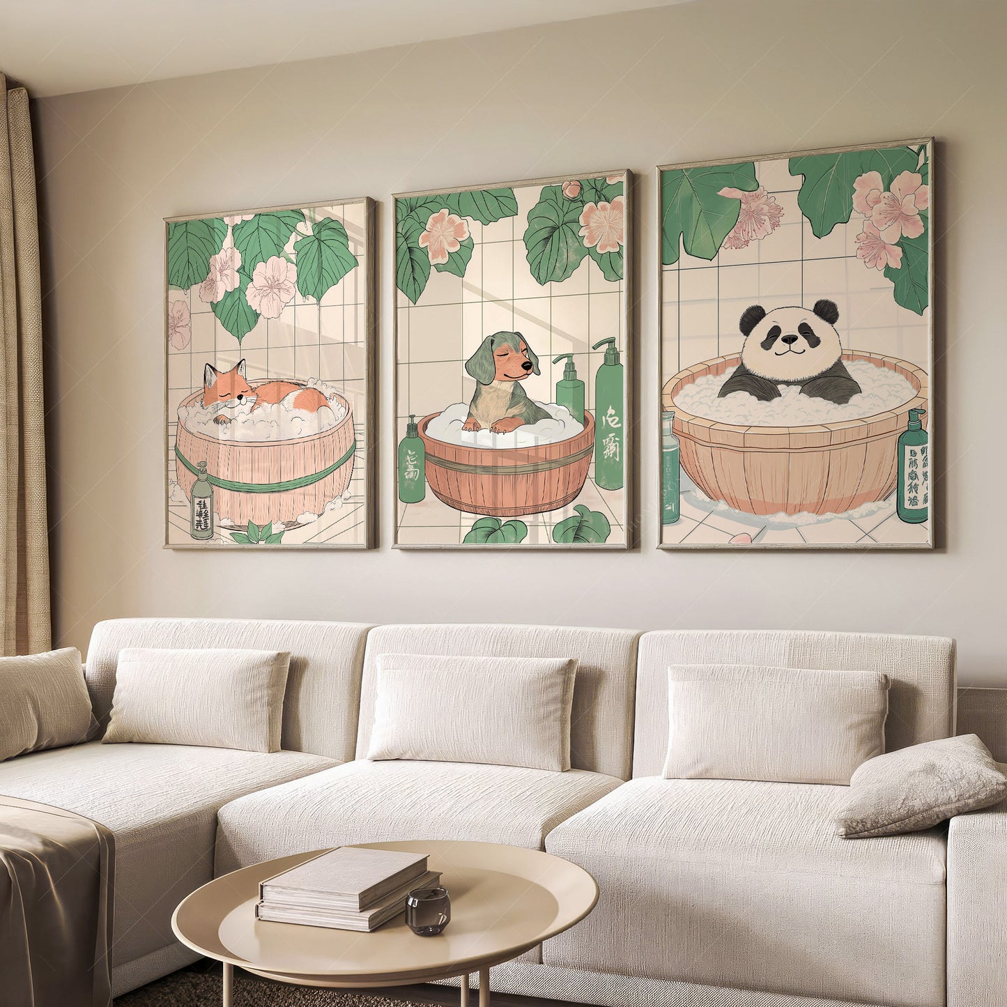 Set of Three Japandi Prints