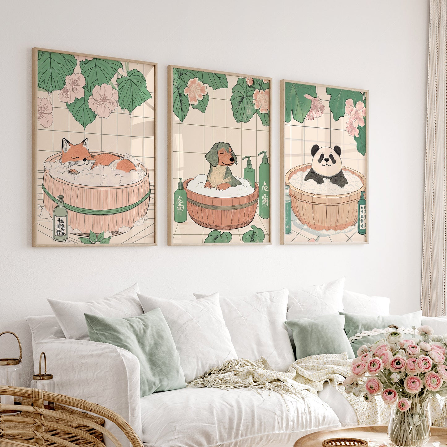 Set of Three Japandi Prints