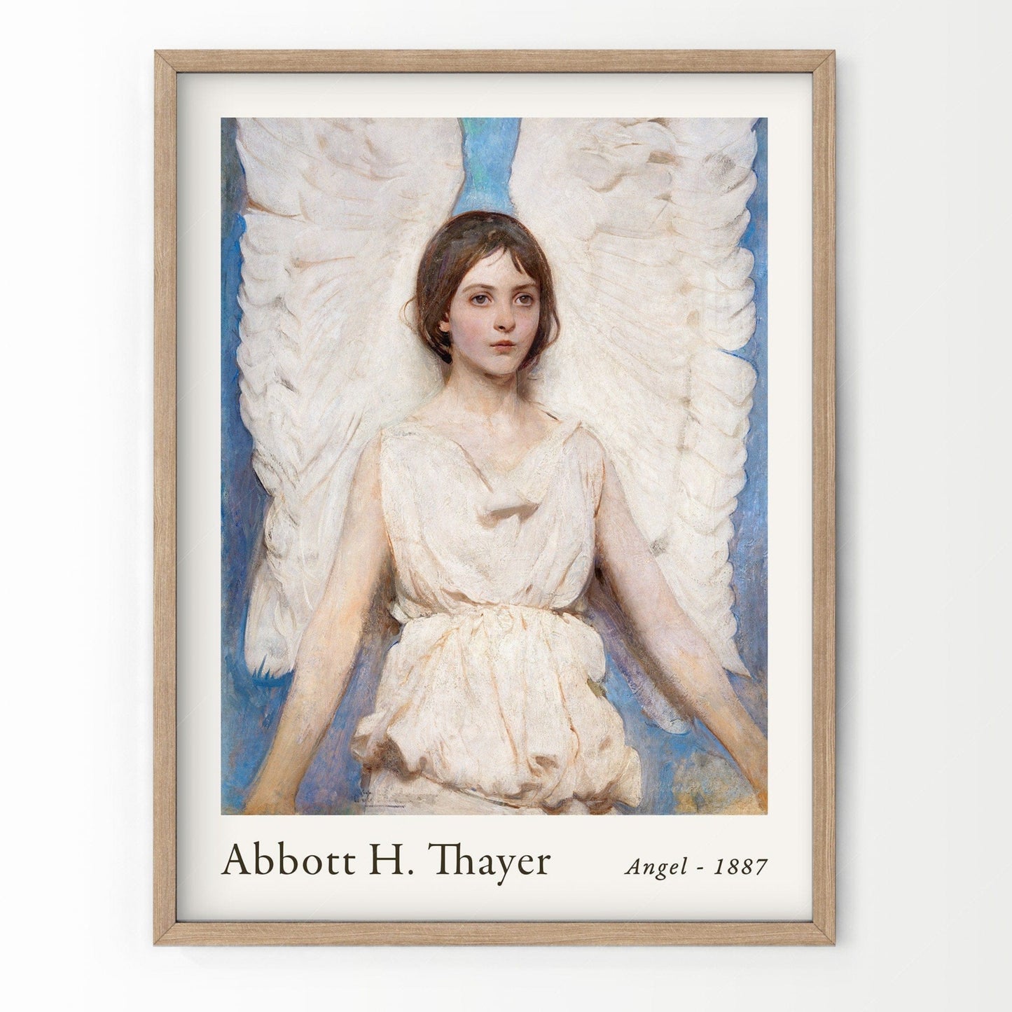 Home Poster Decor Single Antique art prints, American artist, Exhibition Poster, Angel painting, Abbott Handerson Thayer, Museum Quality Print