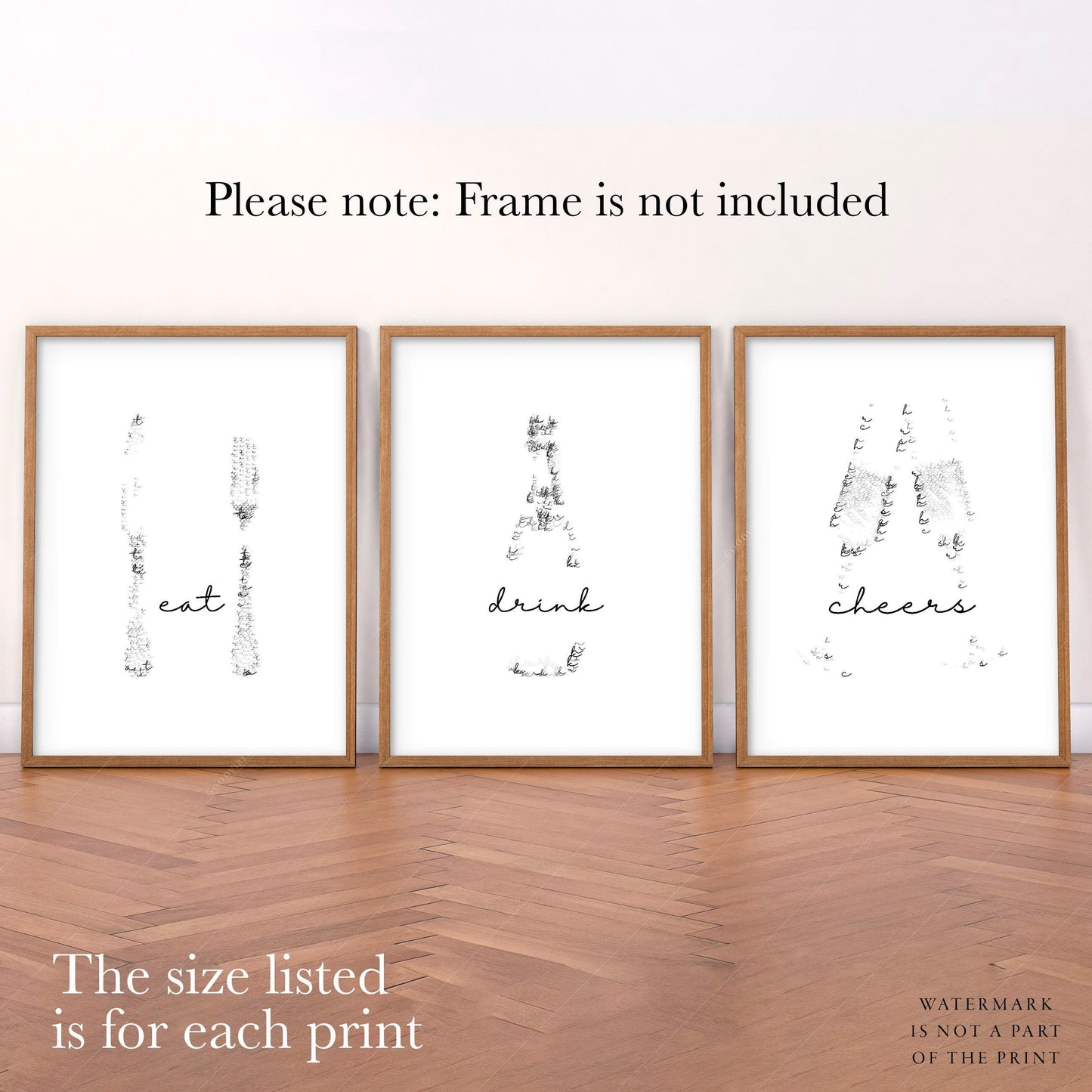 Home Poster Decor Set of 3 Cheers Sign, Cheers Print, Eat Drink Cheers, Set of 3 Prints, Dine Decor, Bar Decor, Minimalist Kitchen, Wedding Party Decor, Drink Wall Art