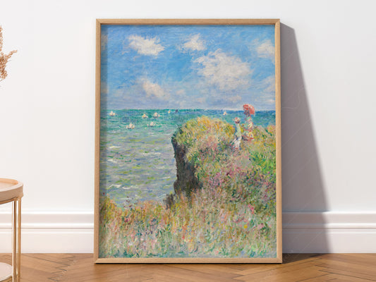 Claude Monet, Cliff Walk at Pourville, European Landscape