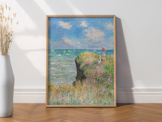 Claude Monet, Cliff Walk at Pourville, European Landscape