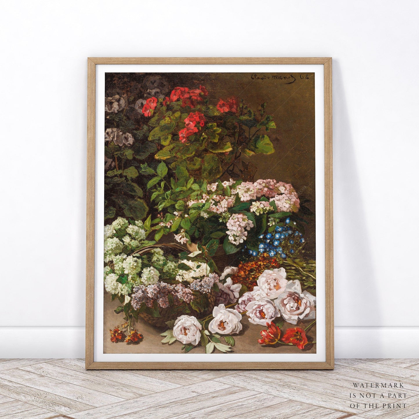 Claude Monet Single Claude Monet Poster, Monet Print, Spring Flowers, Floral Art Print, Flowers Print, Famous Painting, Monet Wall Art, Fall Wall Decor, 1864