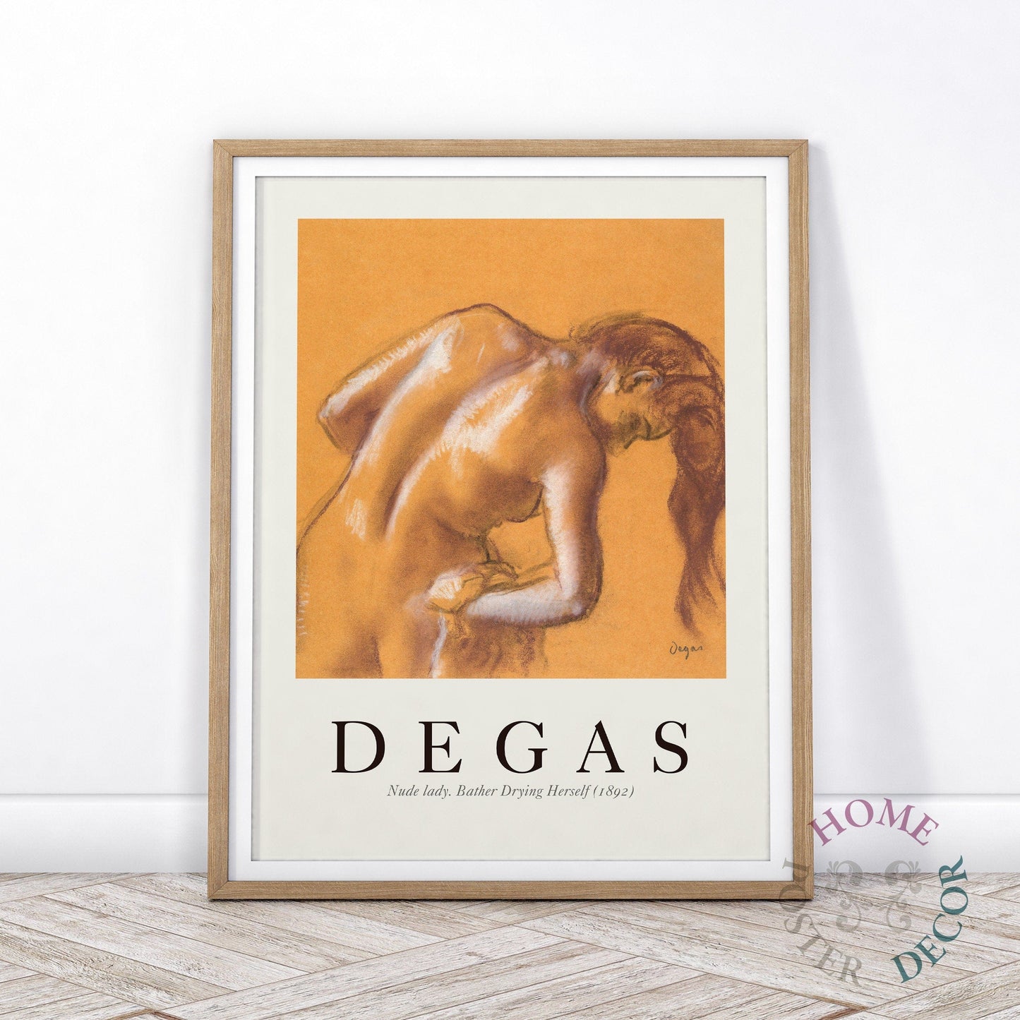 Home Poster Decor Single Edgar Degas Print, Degas Wall Art, Degas Exhibition Poster, Naked Women Art, up to 24x36, High Quality Print