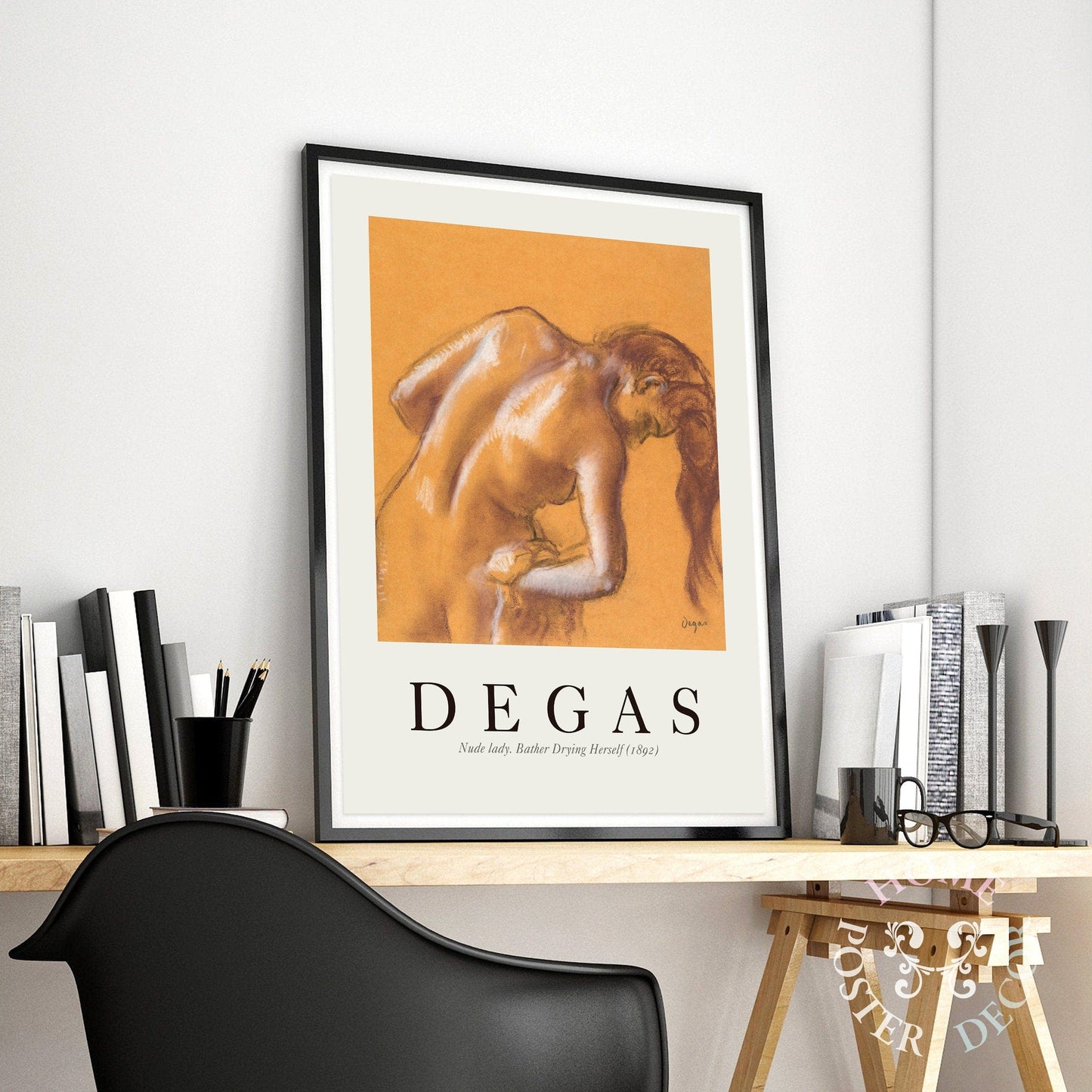 Home Poster Decor Single Edgar Degas Print, Degas Wall Art, Degas Exhibition Poster, Naked Women Art, up to 24x36, High Quality Print