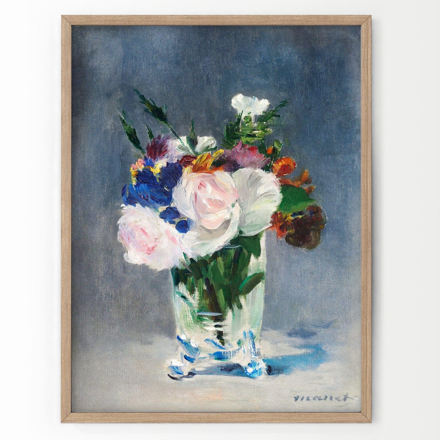 Home Poster Decor Single Edouard Manet Print, French Painting, Impressionism Art, Floral Wall Art, Manet Poster, Flower in Cristal Vase, Museum Quality Print