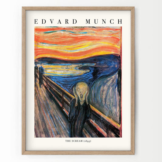 Home Poster Decor Single Edvard Munch Print, The Scream Print, The Scream Poster, Famous Paintings, Expressionism Print, Retro Decor, Exhibition Poster, High Quality