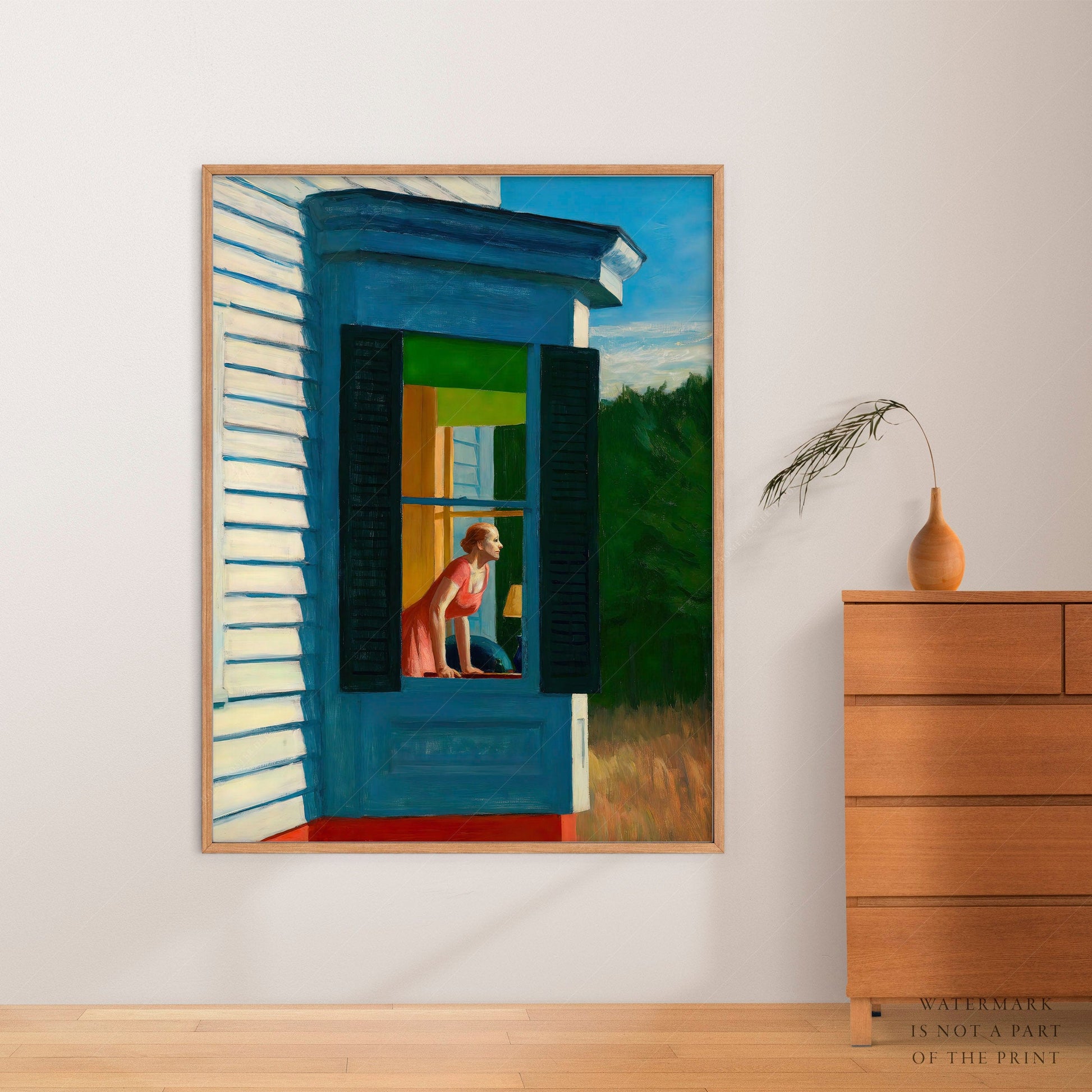 Home Poster Decor Single Edward Hopper Art, Cape Cod Morning, American Art, Museum exhibition, Modern Realism, Female Figure, Weeding Gift, Living Room, Famous Art