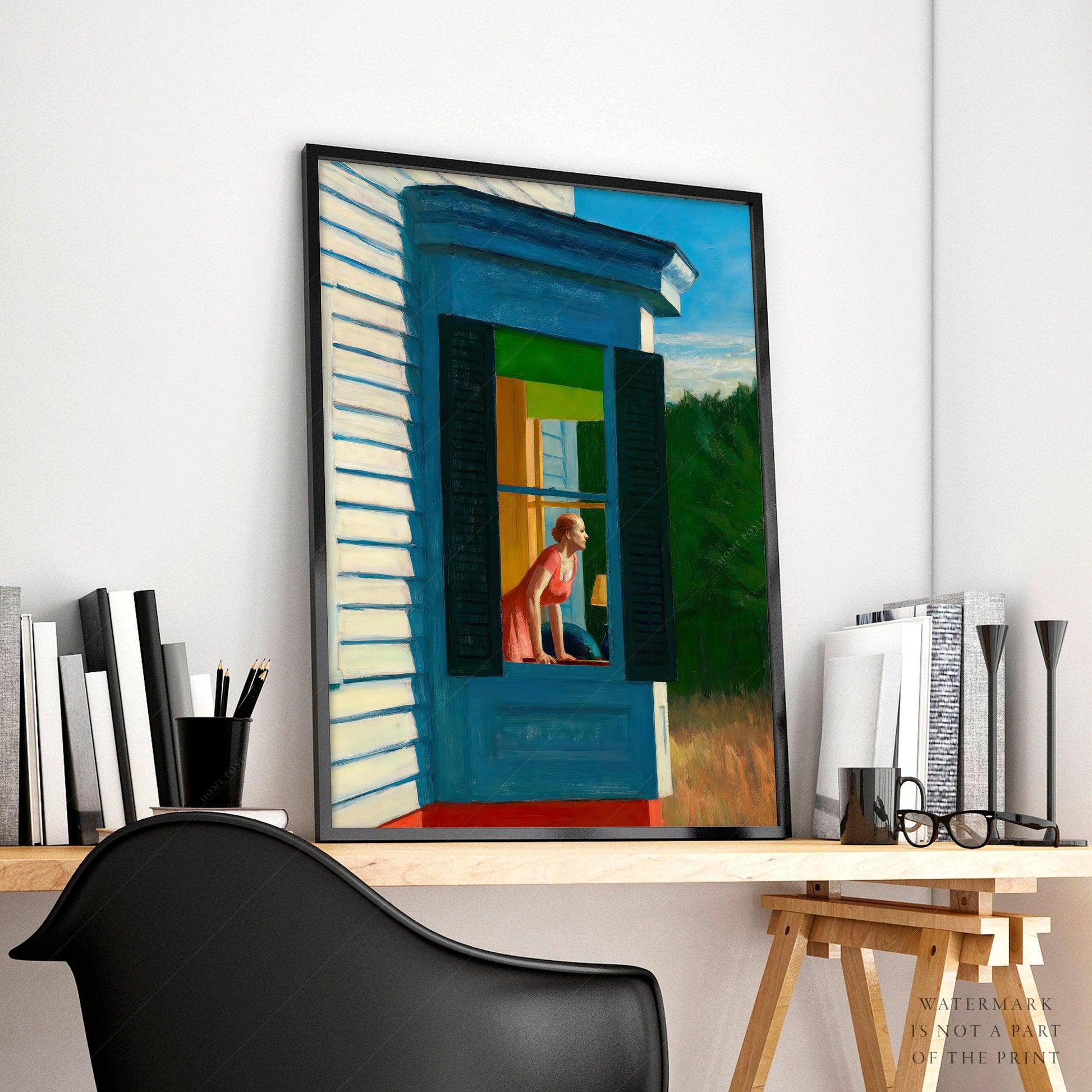 Home Poster Decor Single Edward Hopper Art, Cape Cod Morning, American Art, Museum exhibition, Modern Realism, Female Figure, Weeding Gift, Living Room, Famous Art