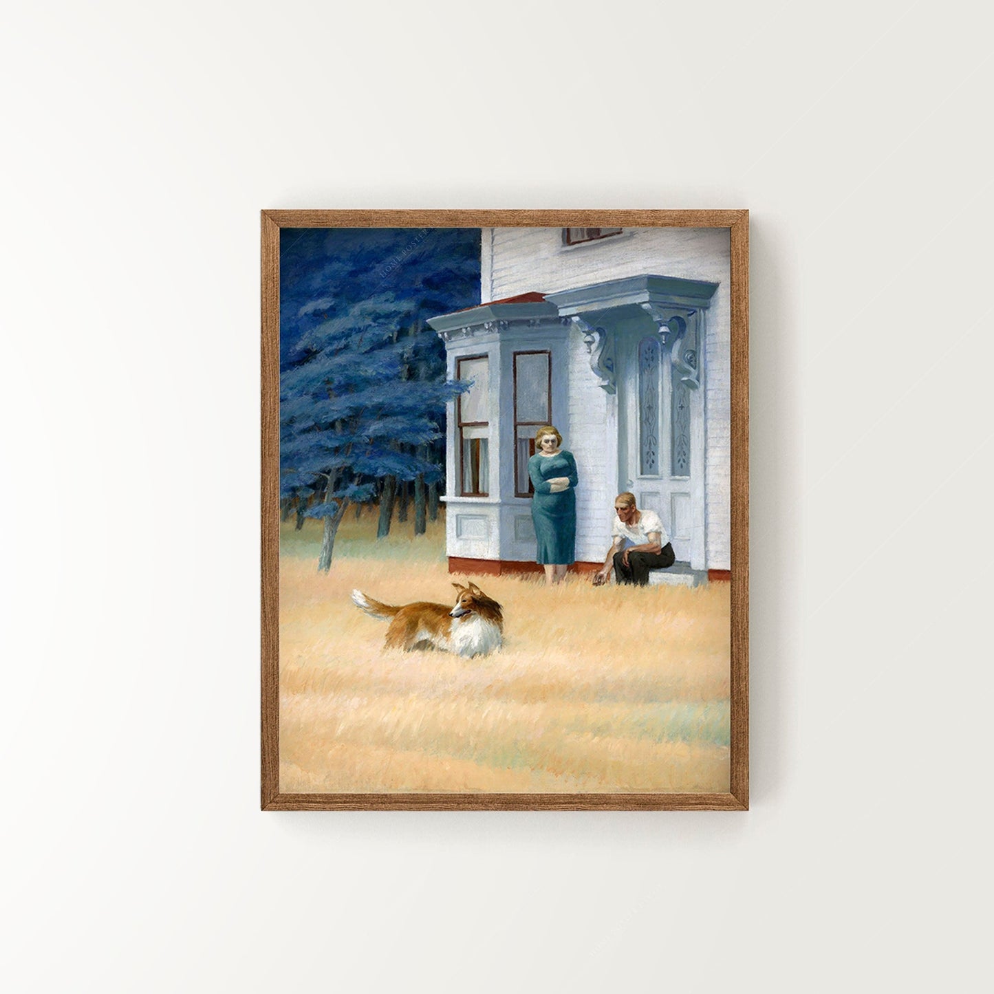 Home Poster Decor Gallery Wall Set Edward Hopper, Set 4 Prints, Cape Cod Evening, Chop Suey Painting, Summertime, Farm Collie Dog, Wedding Gift, Exhibition Poster, Gallery Art