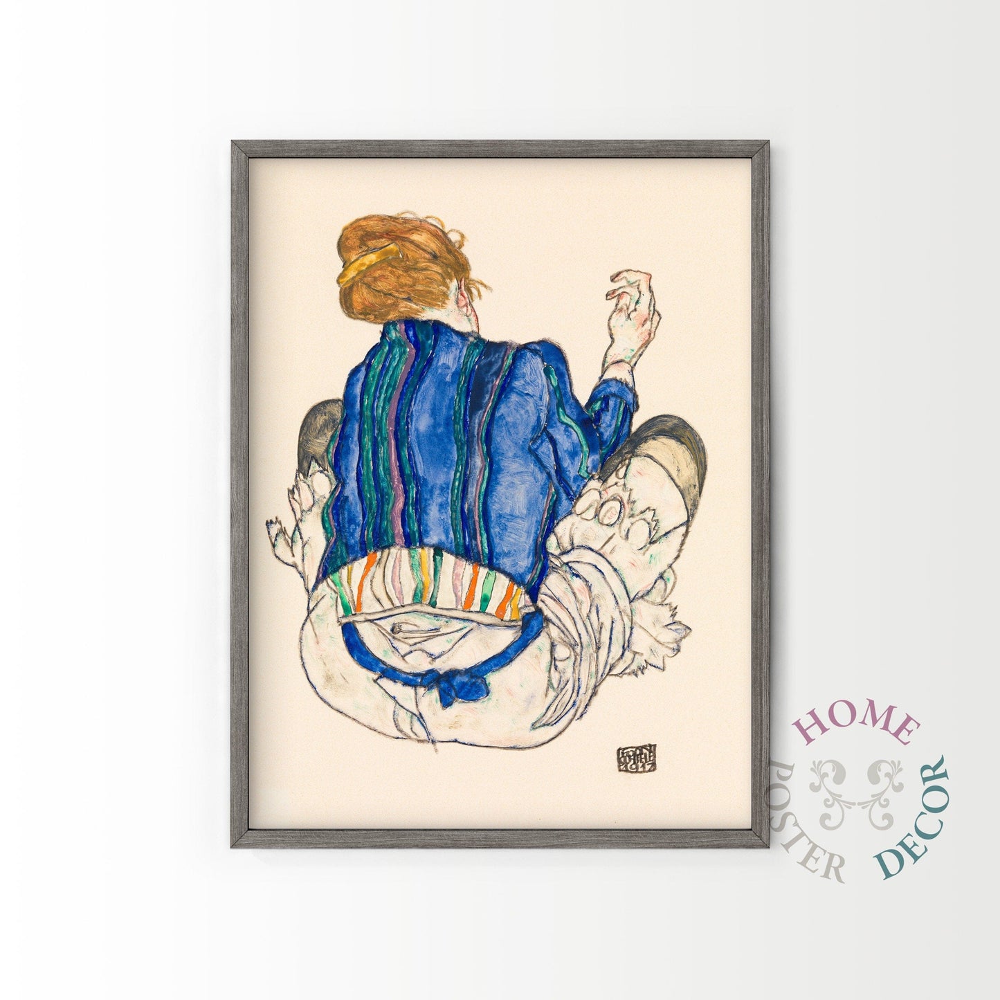 Home Poster Decor Single Egon Schiele Poster, The MET museum, Women Art, Line Drawing Art, up to 24"x36", Egon Shiele Art, High Quality Fine Art Paper