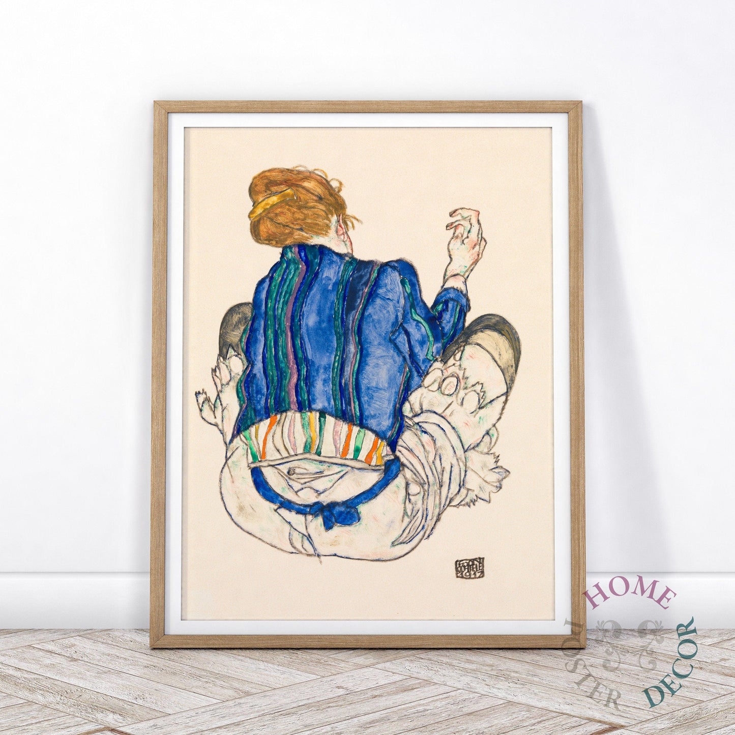 Home Poster Decor Single Egon Schiele Poster, The MET museum, Women Art, Line Drawing Art, up to 24"x36", Egon Shiele Art, High Quality Fine Art Paper