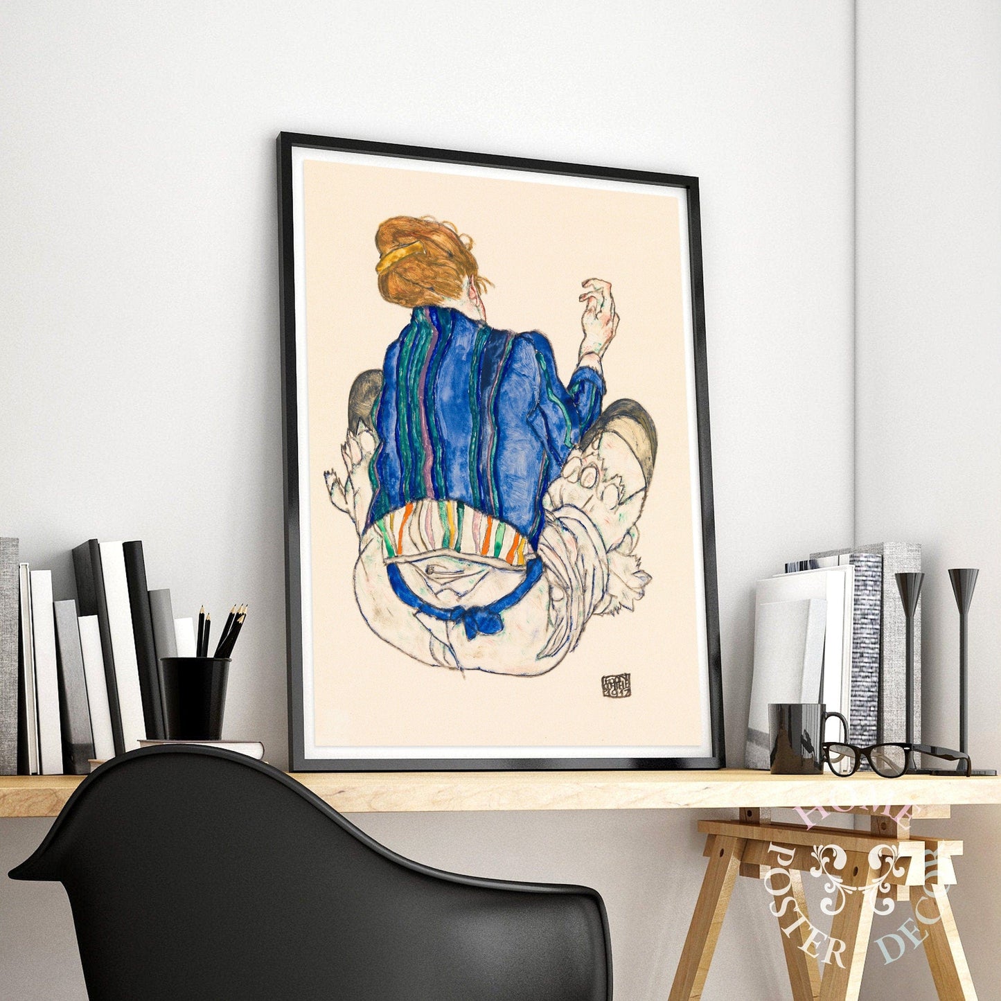 Home Poster Decor Single Egon Schiele Poster, The MET museum, Women Art, Line Drawing Art, up to 24"x36", Egon Shiele Art, High Quality Fine Art Paper