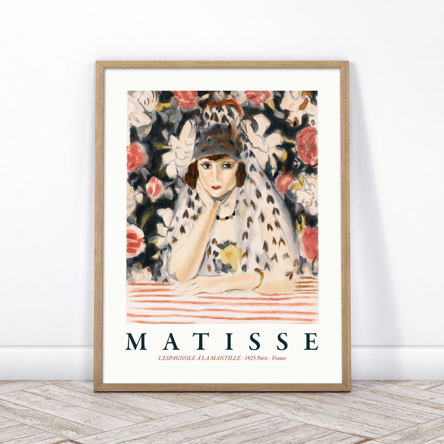 Home Poster Decor Espagnole a la Mantille by Matisse, Famous Painting, Wedding Gift Idea