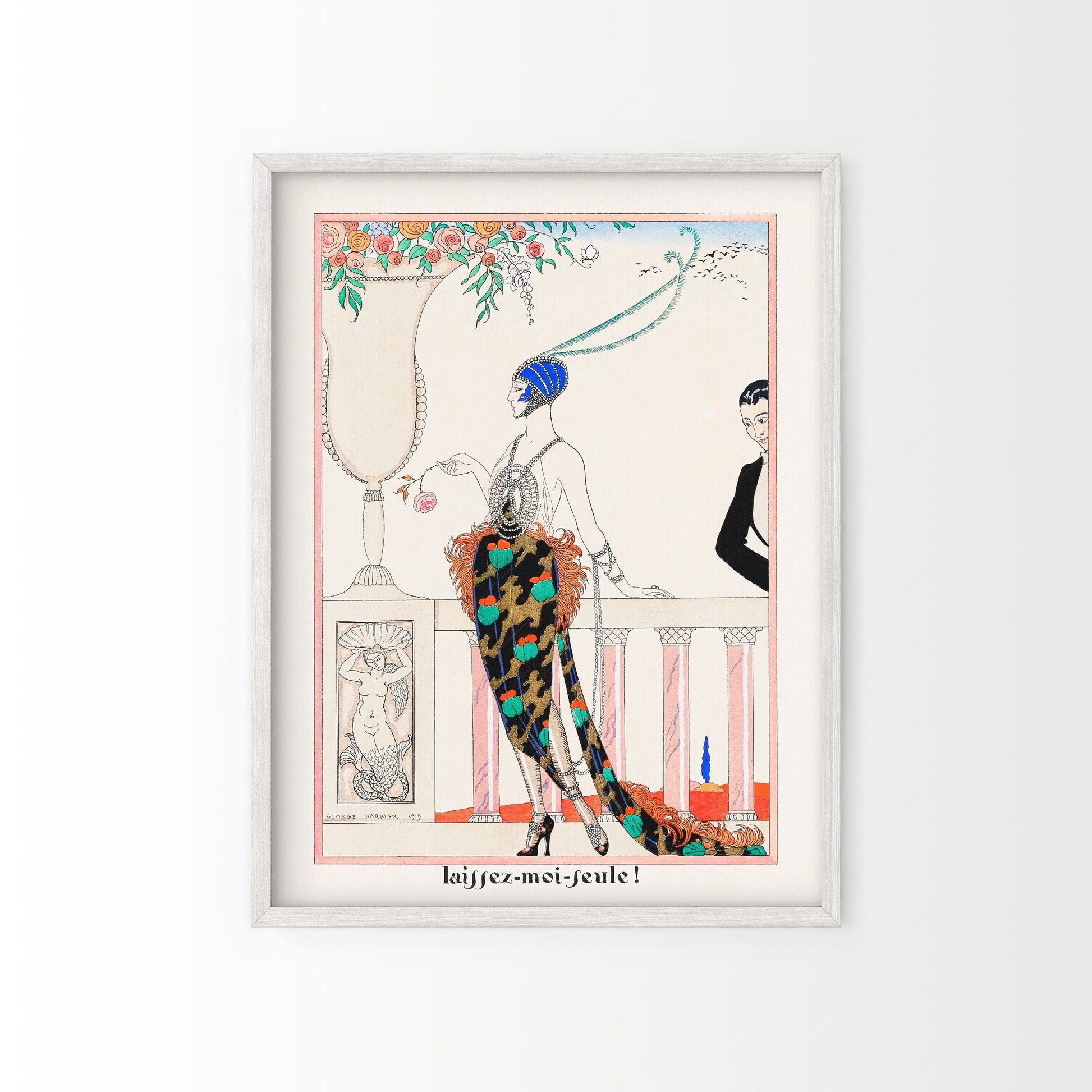 Home Poster Decor Fashion Art Print, Art Deco, French Fashion , Retro Wall Decor, George Barbier Art, Parisian Poster, Flapper Girl, 1920 Art 19-5