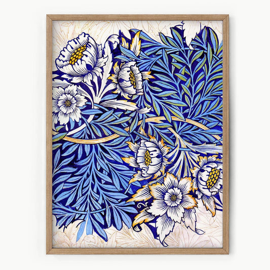 Home Poster Decor Floral Art Print, William Morris Print, Tulip and Willow Indigo