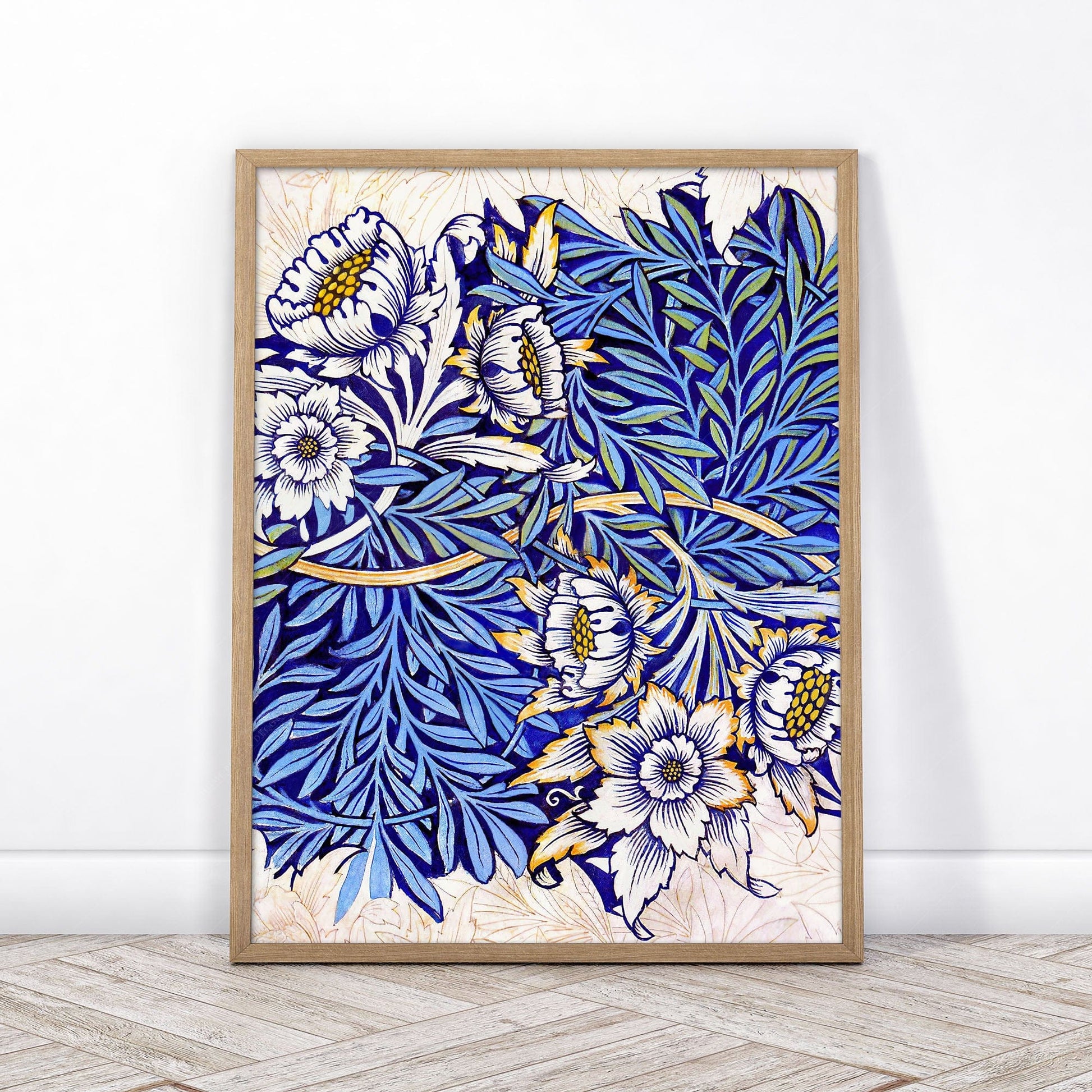 Home Poster Decor Floral Art Print, William Morris Print, Tulip and Willow Indigo