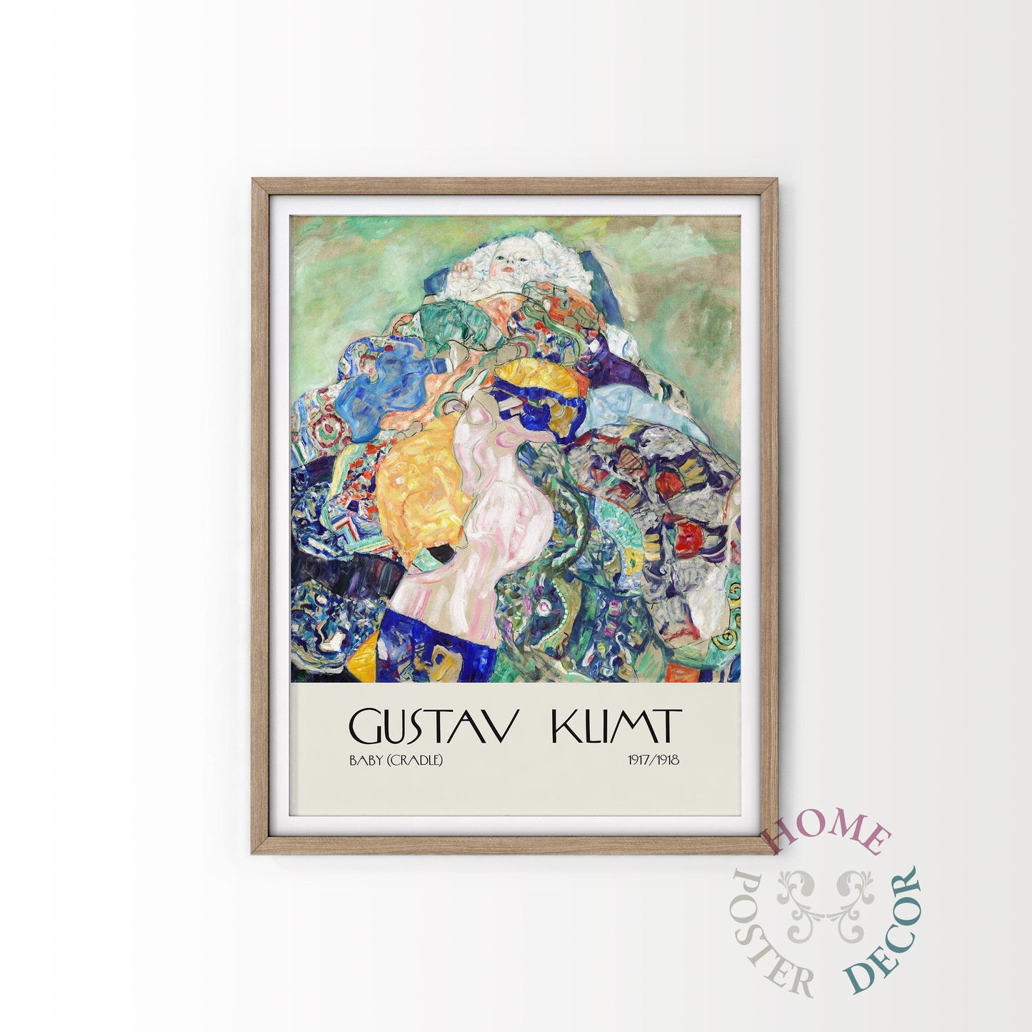 Home Poster Decor Single Gustav Klimt Print, Klimt Baby Cradle, Famous Painting, Wedding Gift, Bedroom Decor, Exhibition Poster, Museum Art Print, Living Room Art