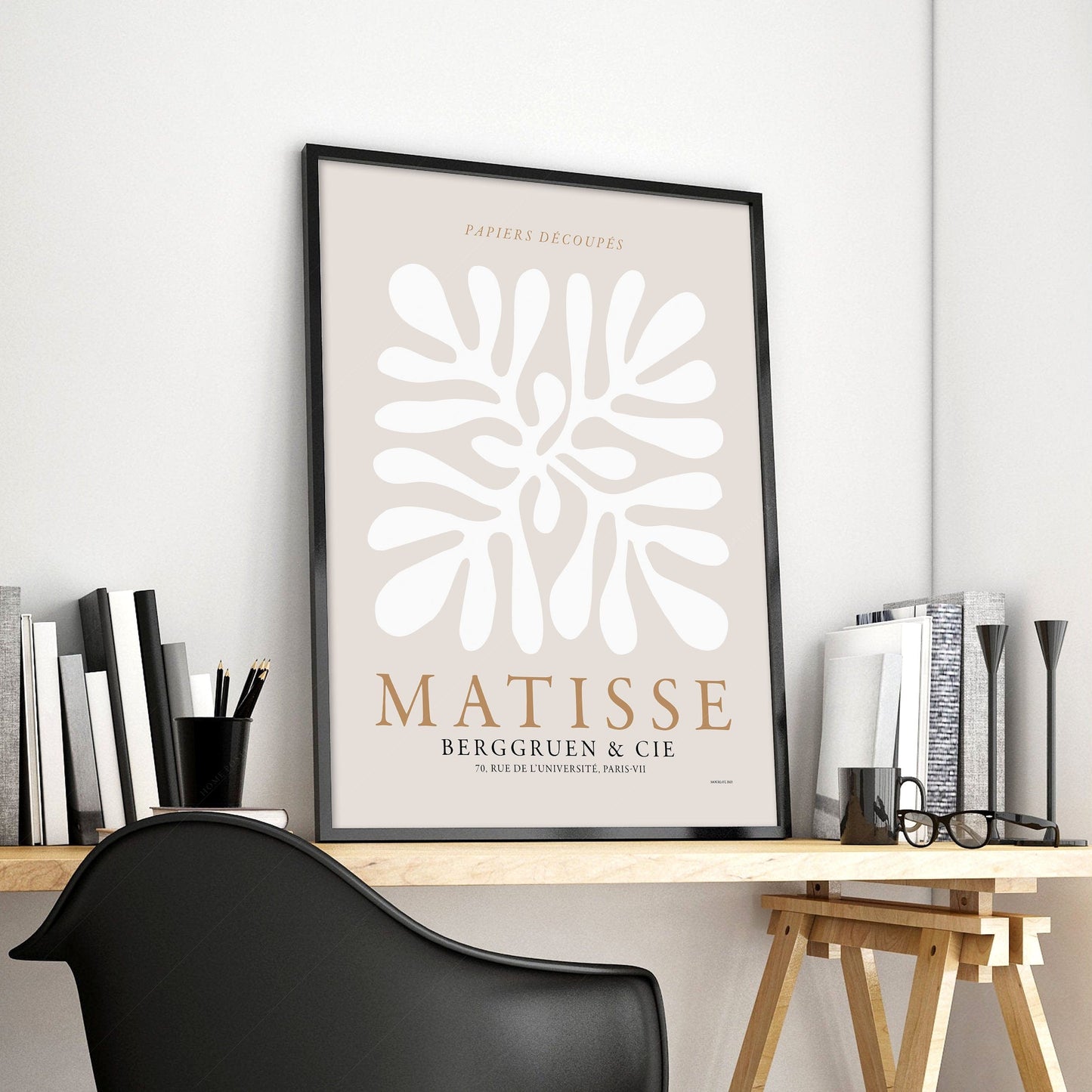 Home Poster Decor Henri Matisse, Beige Tones, The Cut Outs, Mid Century Modern, Neutral Wall Decor