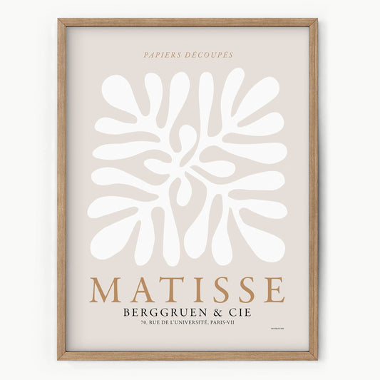 Home Poster Decor Henri Matisse, Beige Tones, The Cut Outs, Mid Century Modern, Neutral Wall Decor