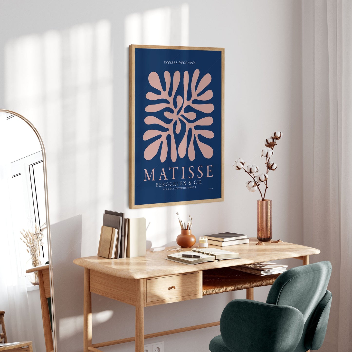 Home Poster Decor Henri Matisse, Coral Collection, Modern Room Decor