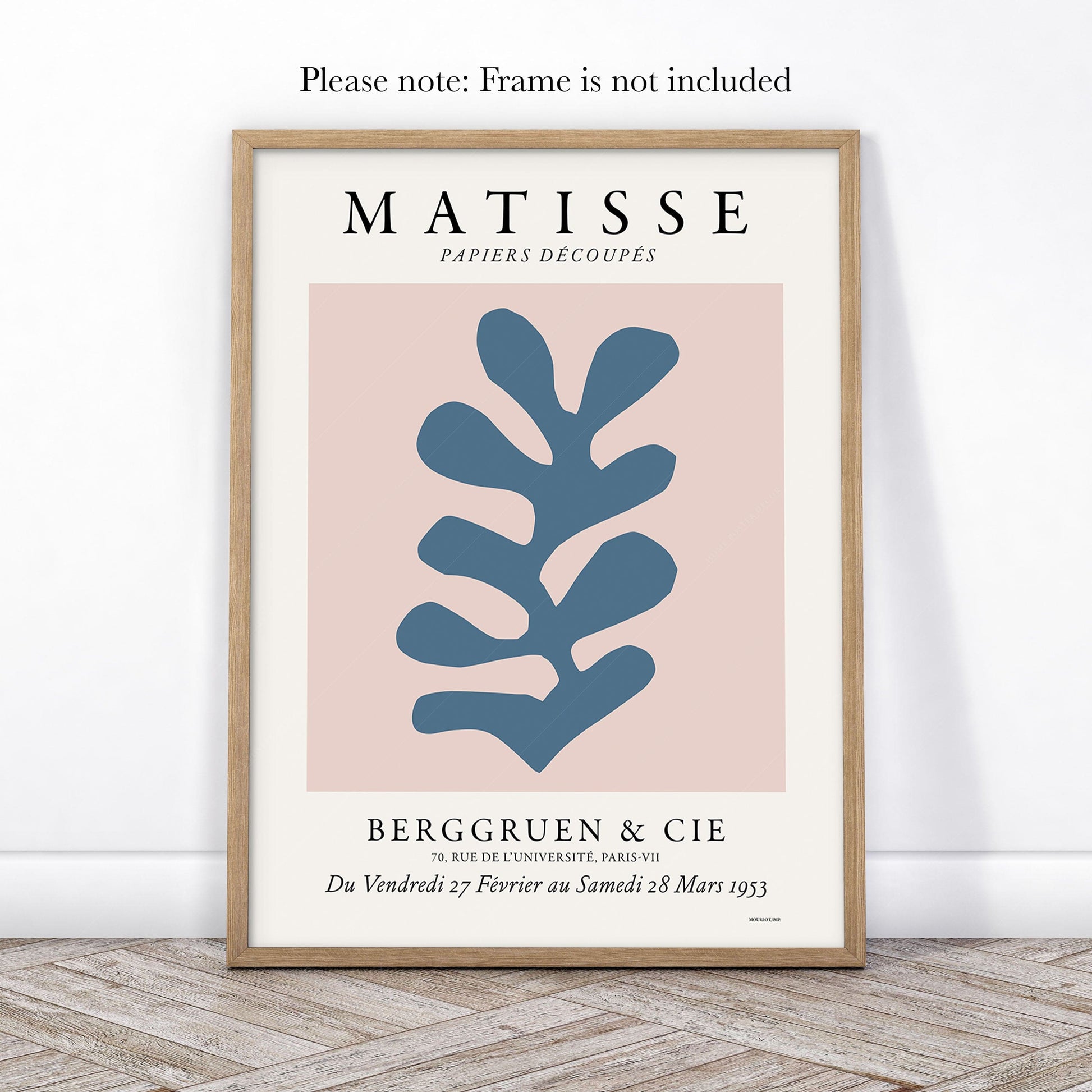 Home Poster Decor Henri Matisse Gallery Wall, Set of 3 Prints, Mid Century Modern, Blush Pink and Blue