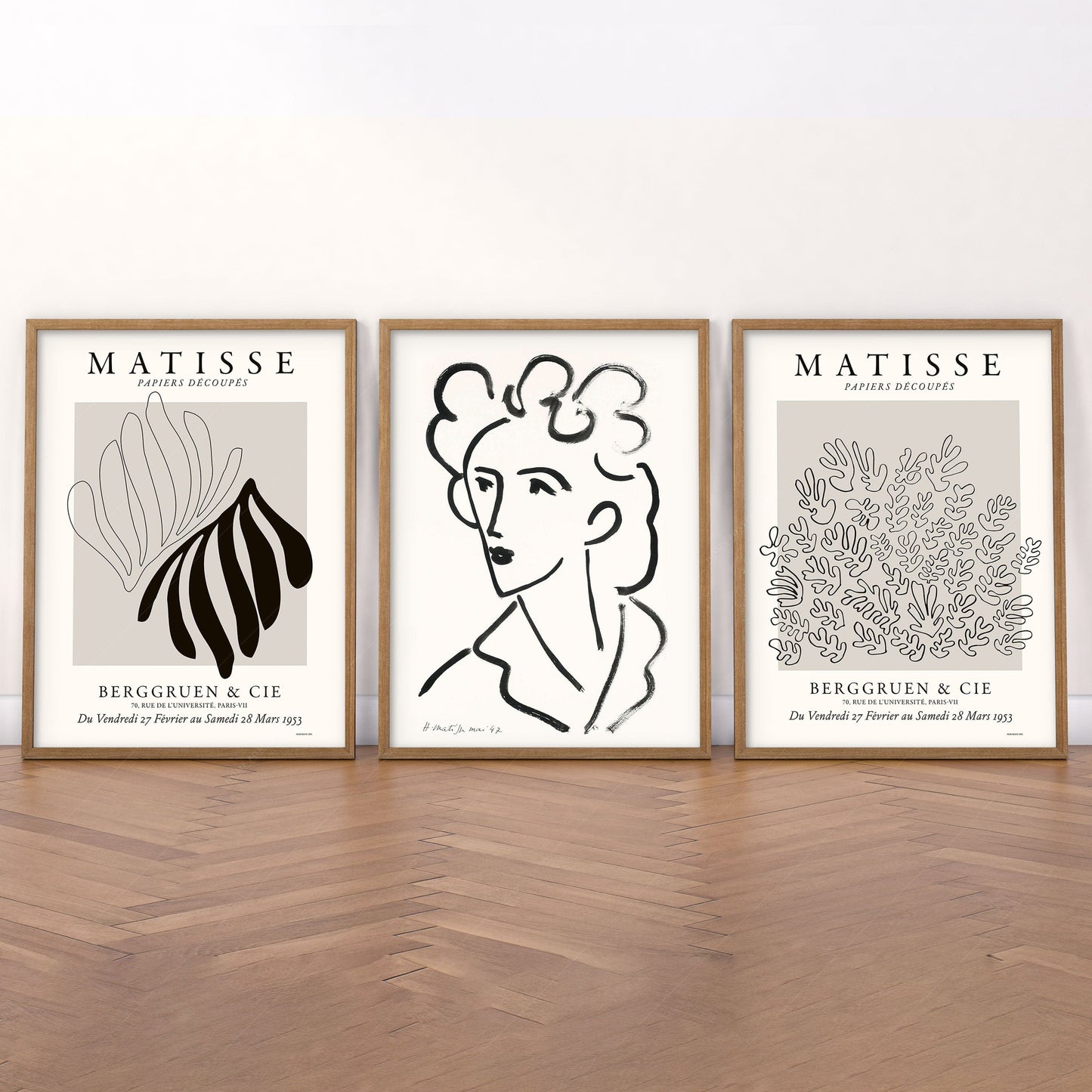 Home Poster Decor Henri Matisse Gallery Wall, Set of 3 Prints, Mid Century Modern Decor