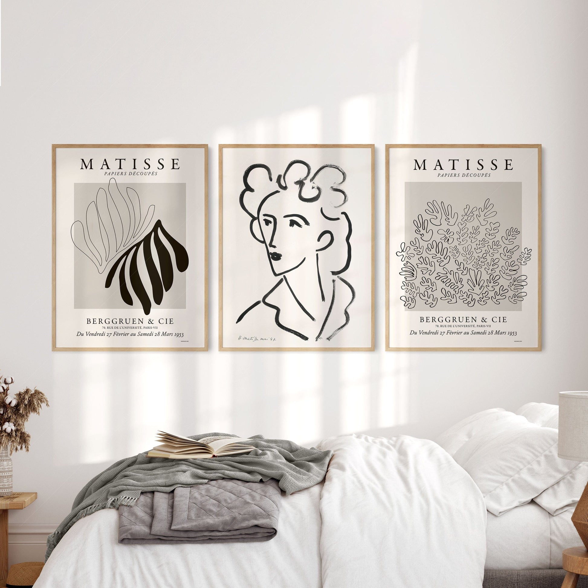 Home Poster Decor Henri Matisse Gallery Wall, Set of 3 Prints, Mid Century Modern Decor