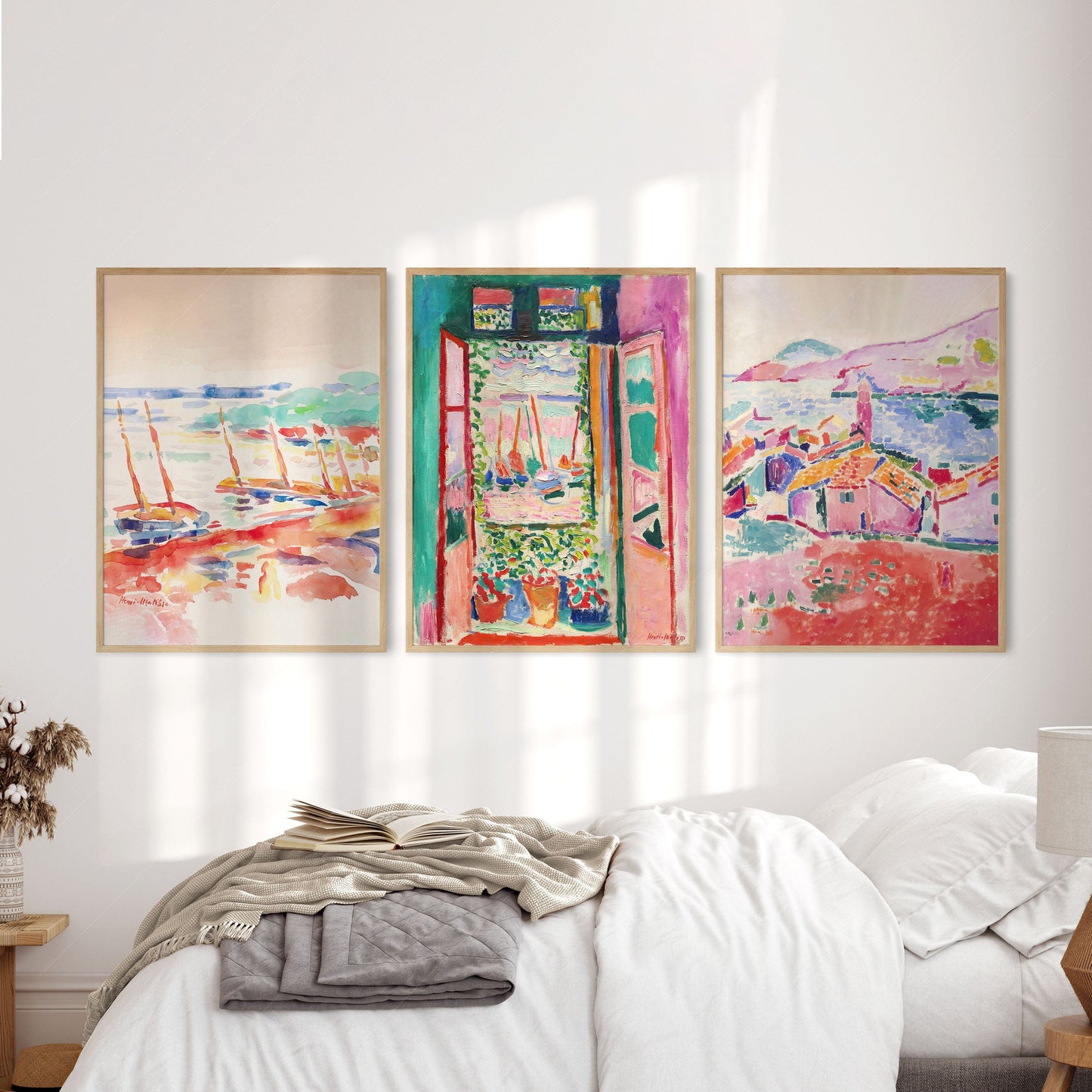 Home Poster Decor Print Henri Matisse Gallery Wall, Set of 3 Prints, The Open Window, View at Collioure