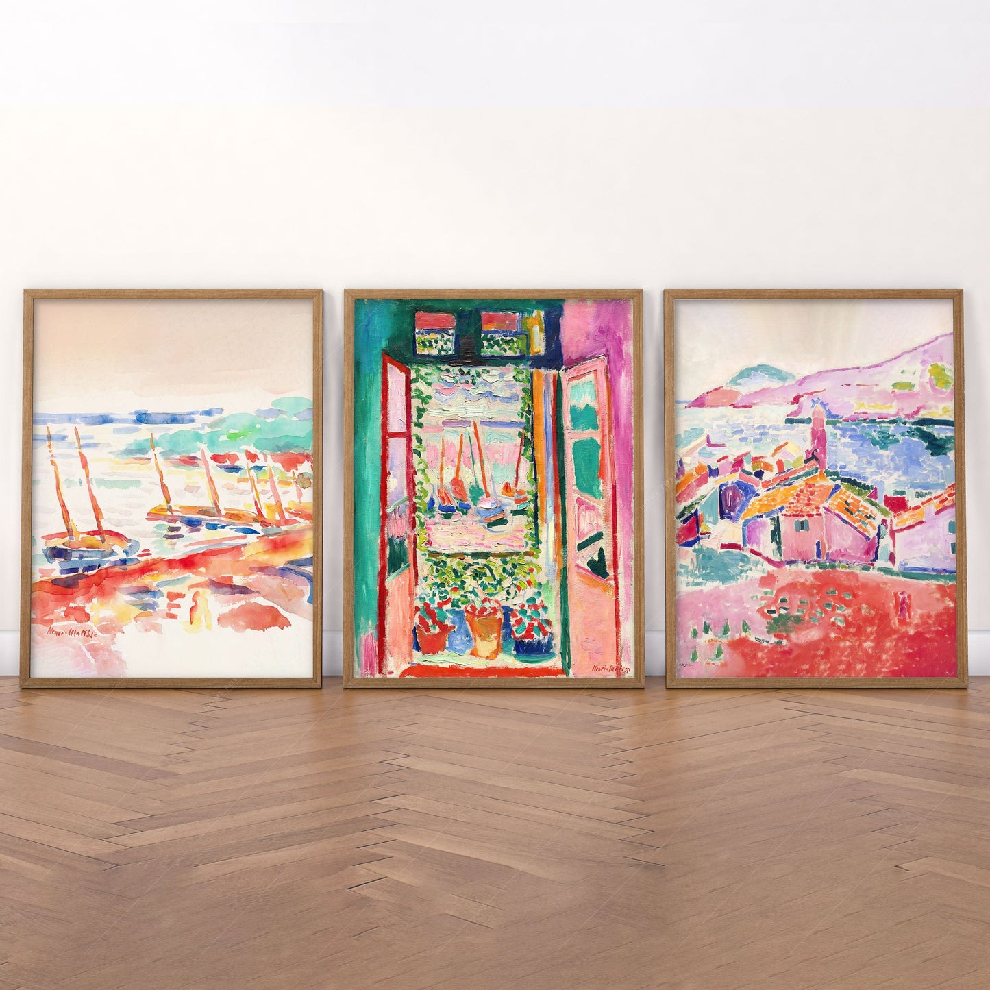 Home Poster Decor Print Henri Matisse Gallery Wall, Set of 3 Prints, The Open Window, View at Collioure