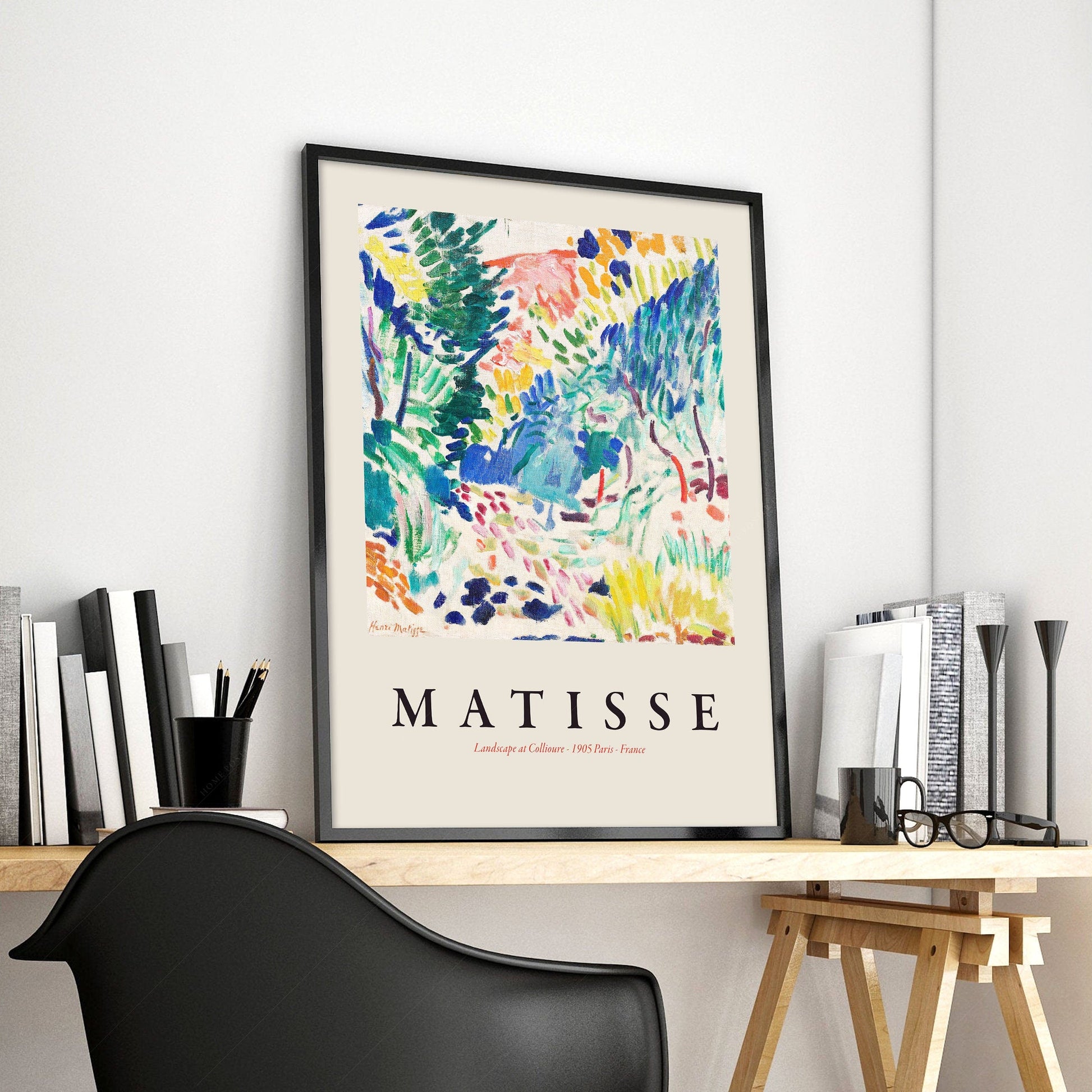 Home Poster Decor Henri Matisse Print, Landscape at Collioure, Exhibition Poster