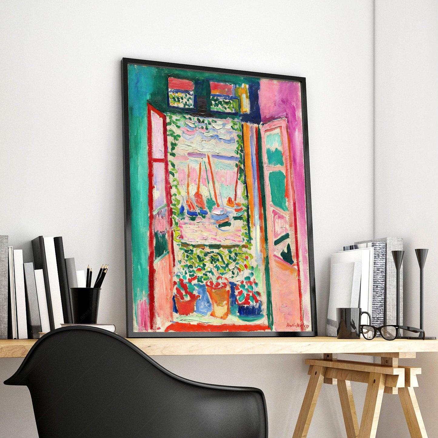 Home Poster Decor Henri Matisse Print, The Open Window, Colourful Wall Decor