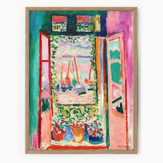 Home Poster Decor Henri Matisse Print, The Open Window, Colourful Wall Decor