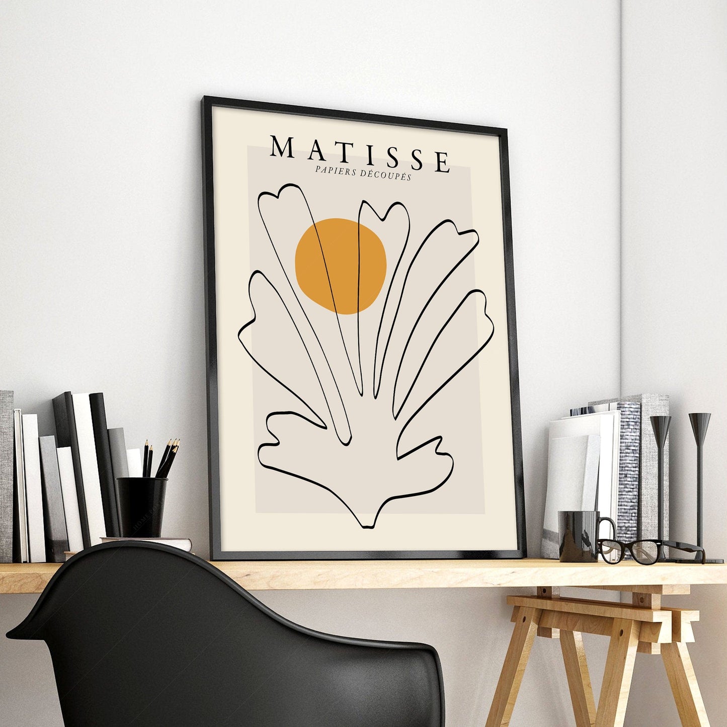 Home Poster Decor Henri Matisse, The Cut Outs, Mid Century Modern, Neutral Wall Decor