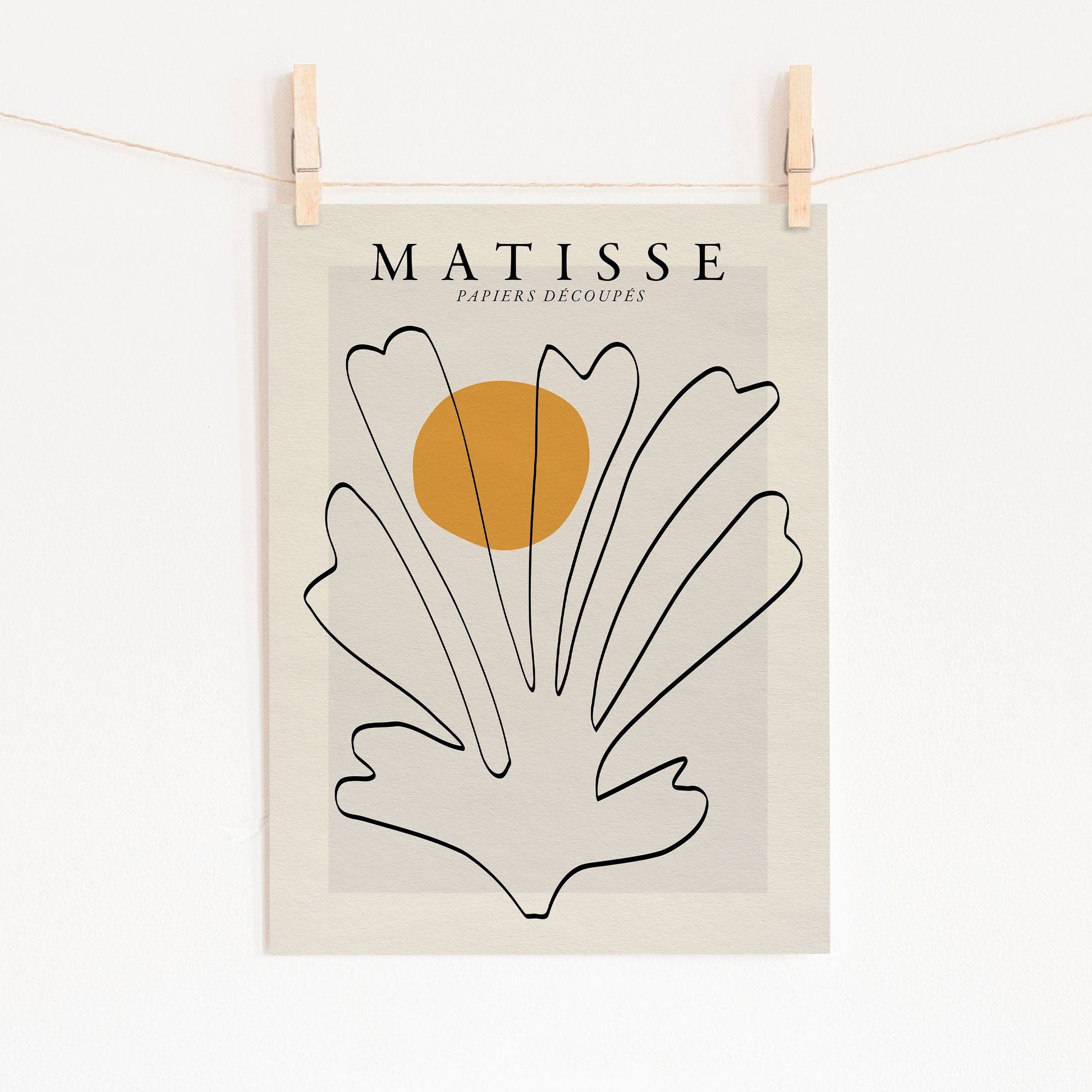 Home Poster Decor Henri Matisse, The Cut Outs, Mid Century Modern, Neutral Wall Decor