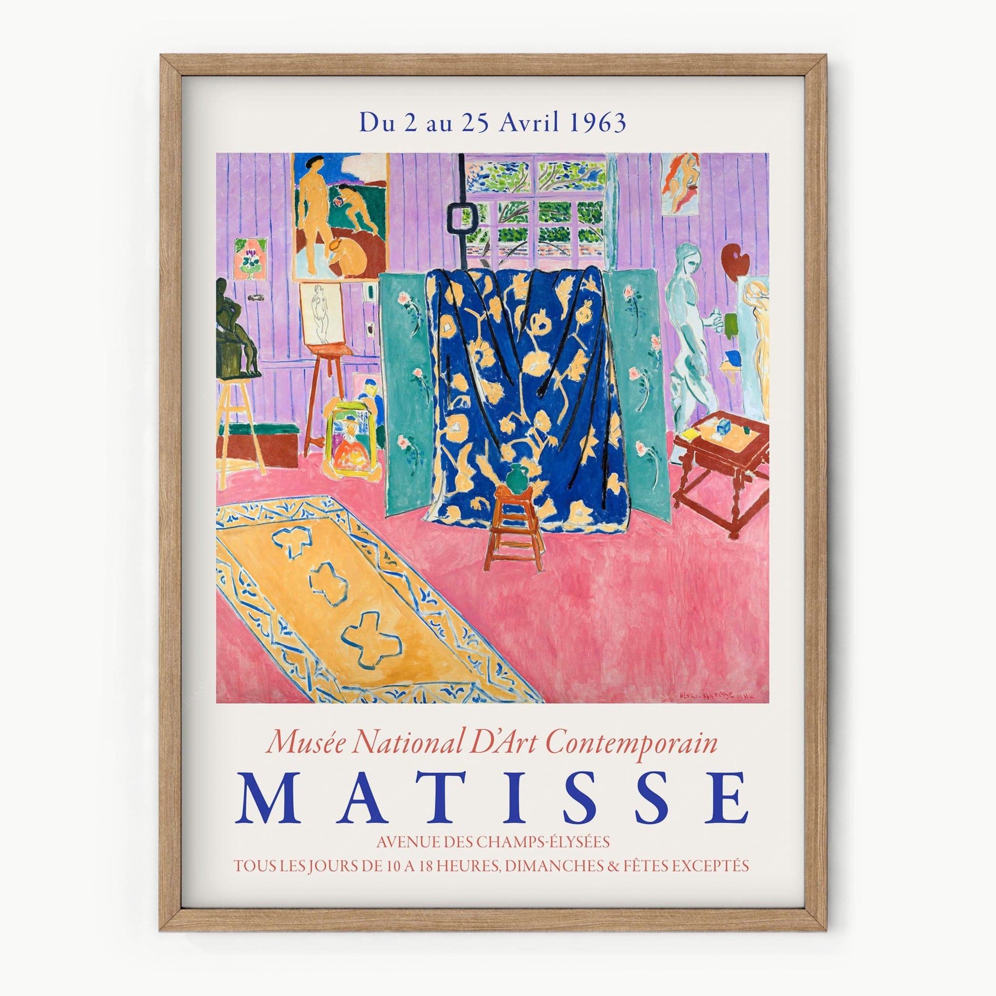 Home Poster Decor Henri Matisse, The Pink Studio, Famous Painting, Wedding Gift Idea