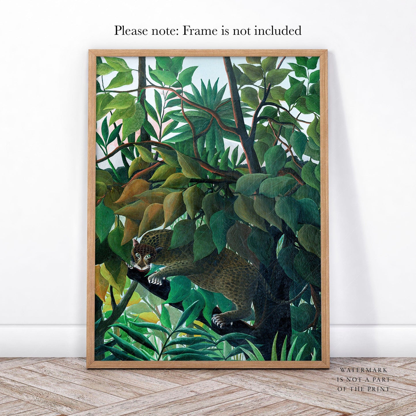 Home Poster Decor Set of 3 Henri Rousseau, Set of 3 Green, Tropical Forest, Above Sofa Art, Equatorial Jungle, Nature Art, Above Bed, Gallery Wall, Leaves Print