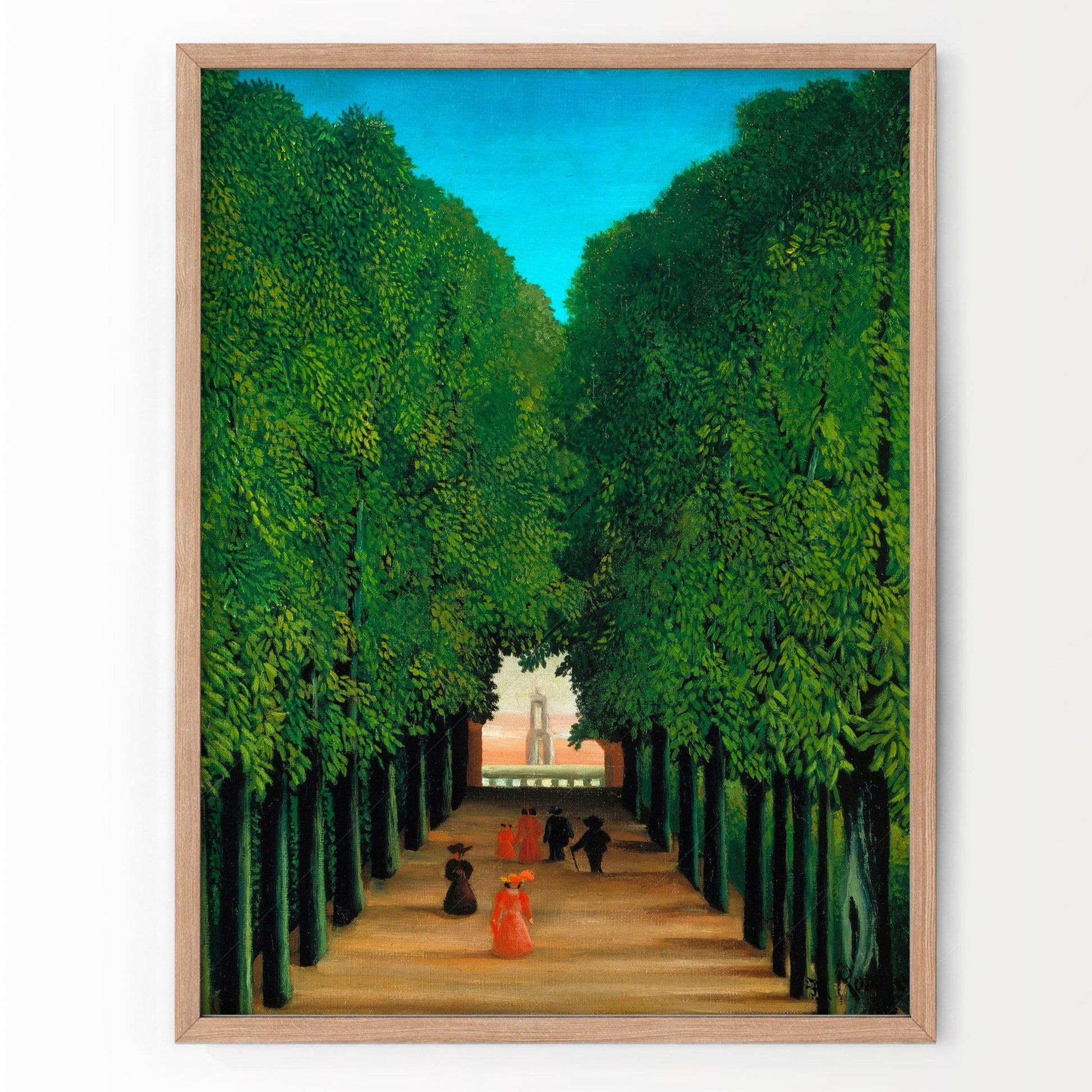 Home Poster Decor Single Henri Rousseau, The Avenue in the Park at Saint Cloud, Green Trees Print, Tropical Forest, Landscape Painting, Bedroom Wall Decor, Gift Idea